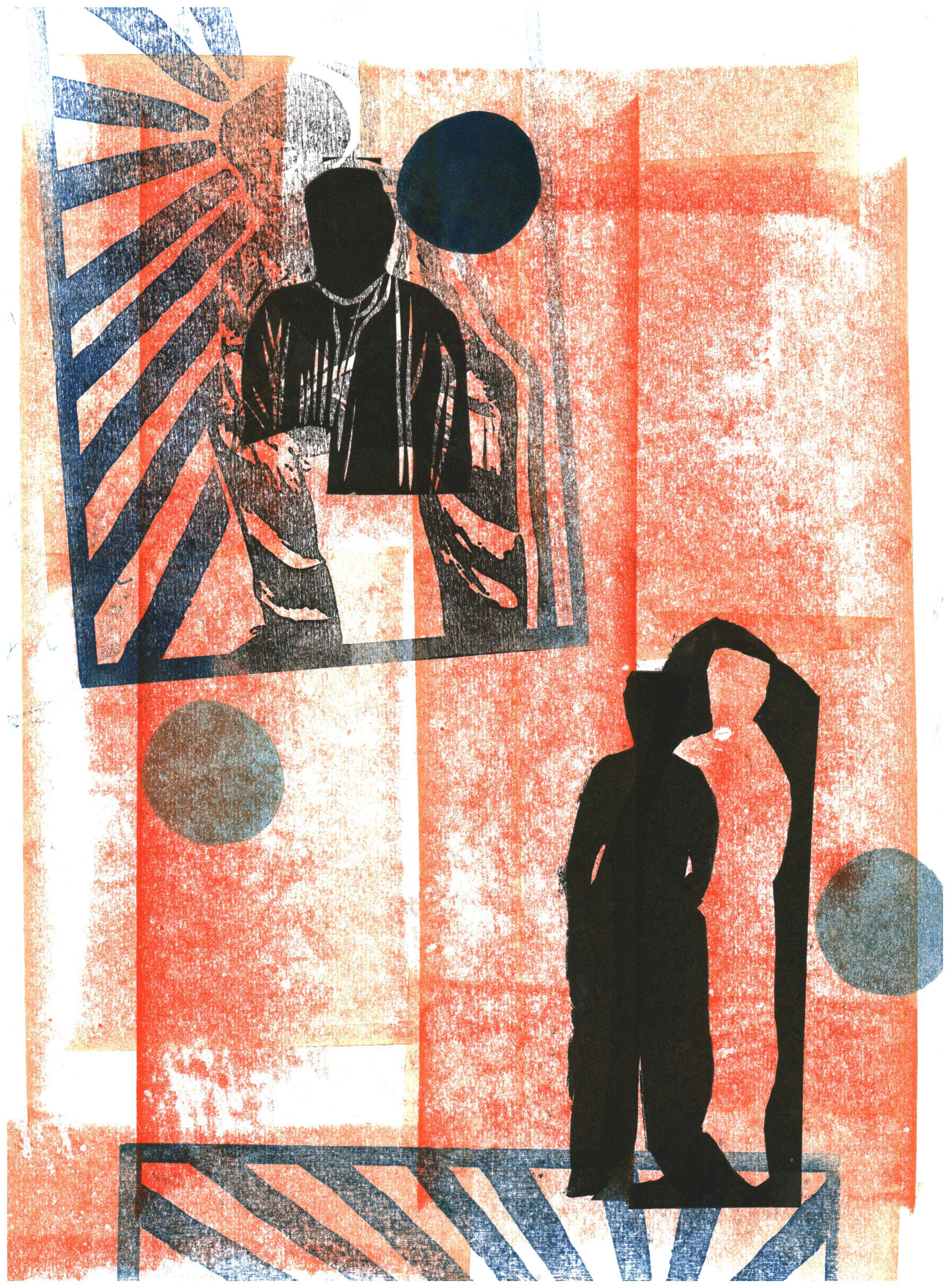 Relief (lino) print collage
