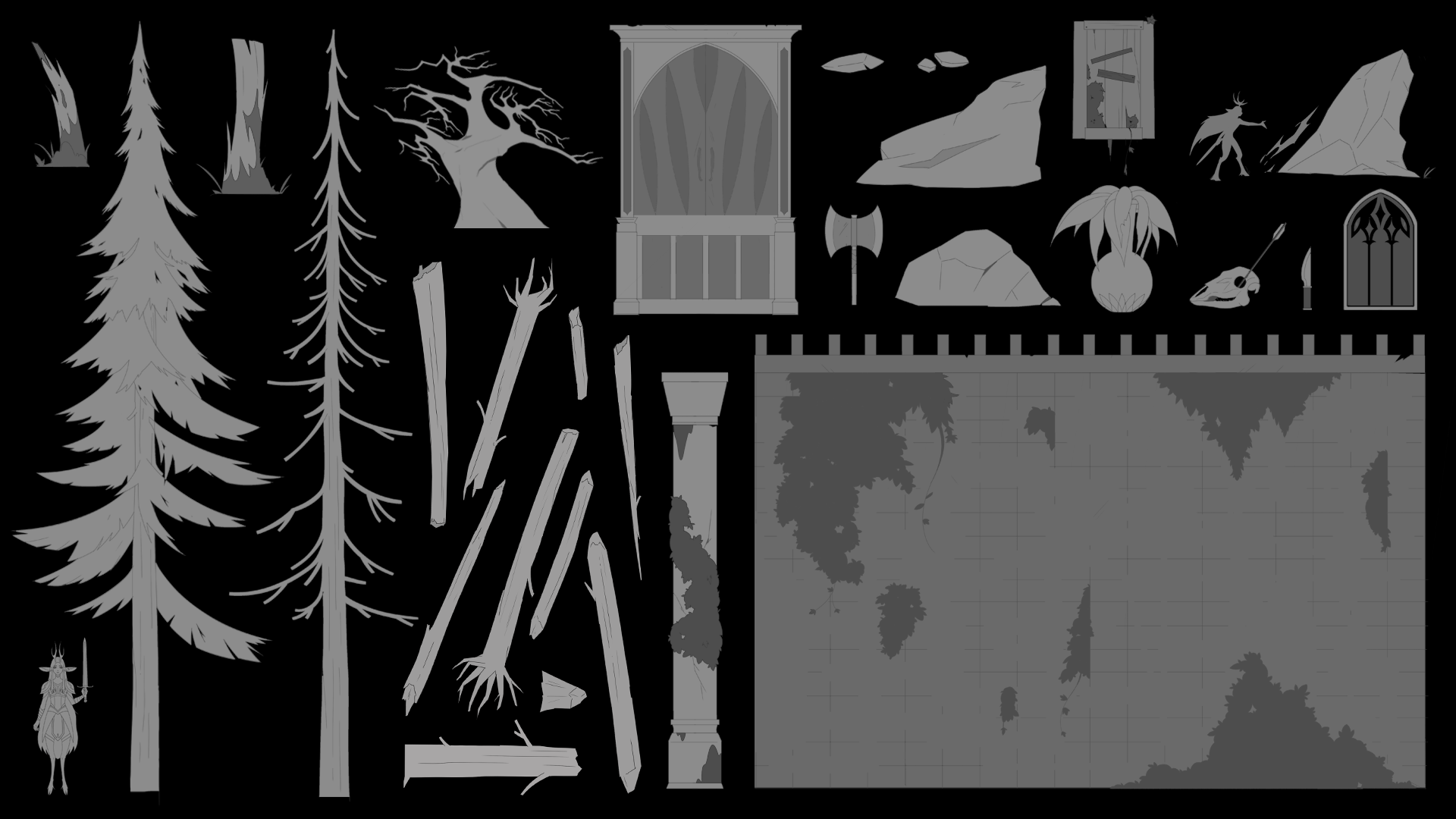 Kit Assets for Warrior Art Camp | Worldbuilding Class with Joseph Martinez