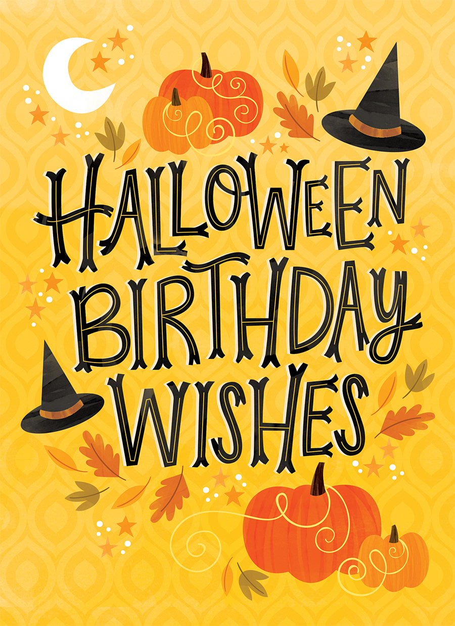 Halloween Birthday card design