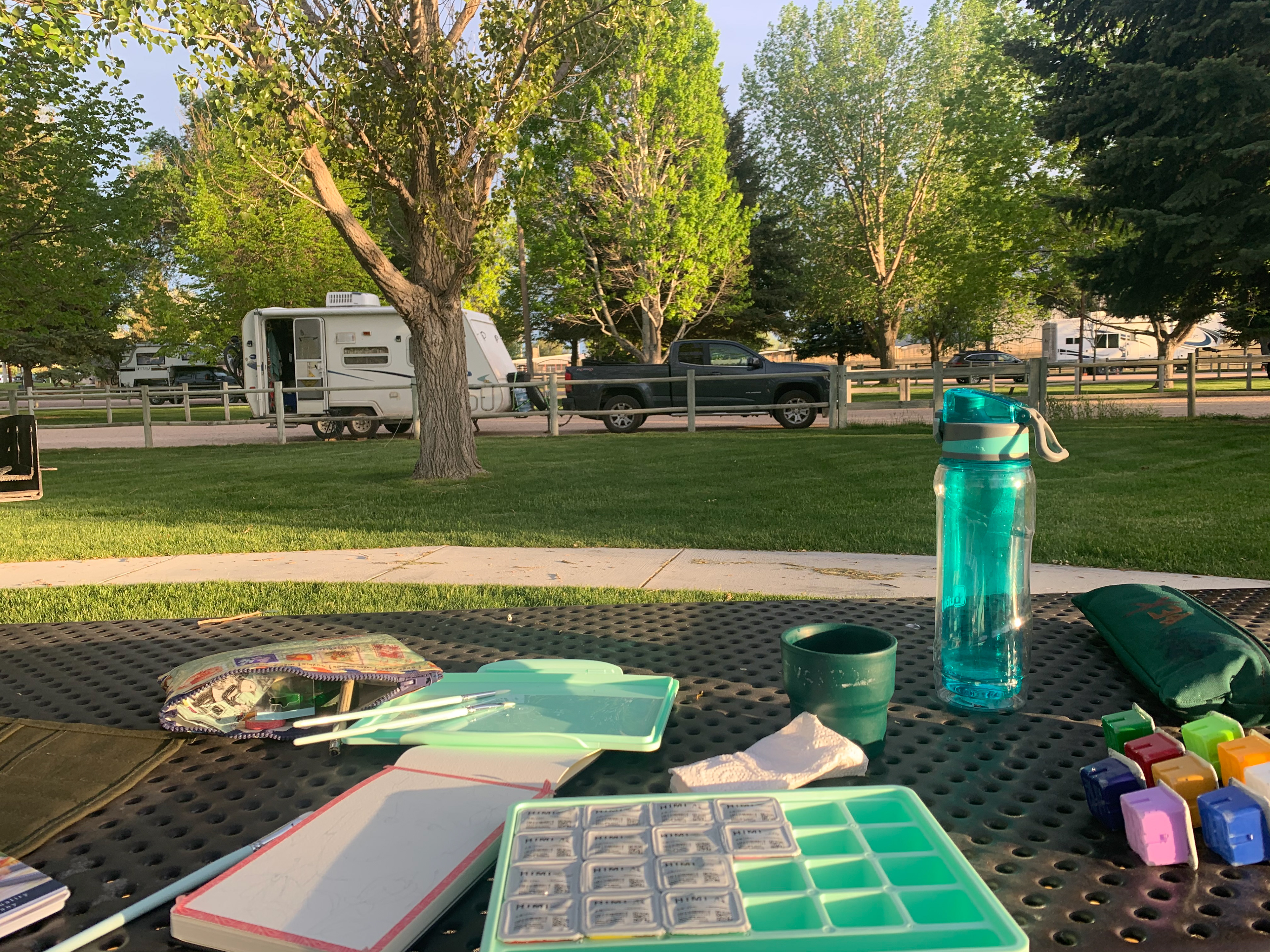 A free camp park in WY