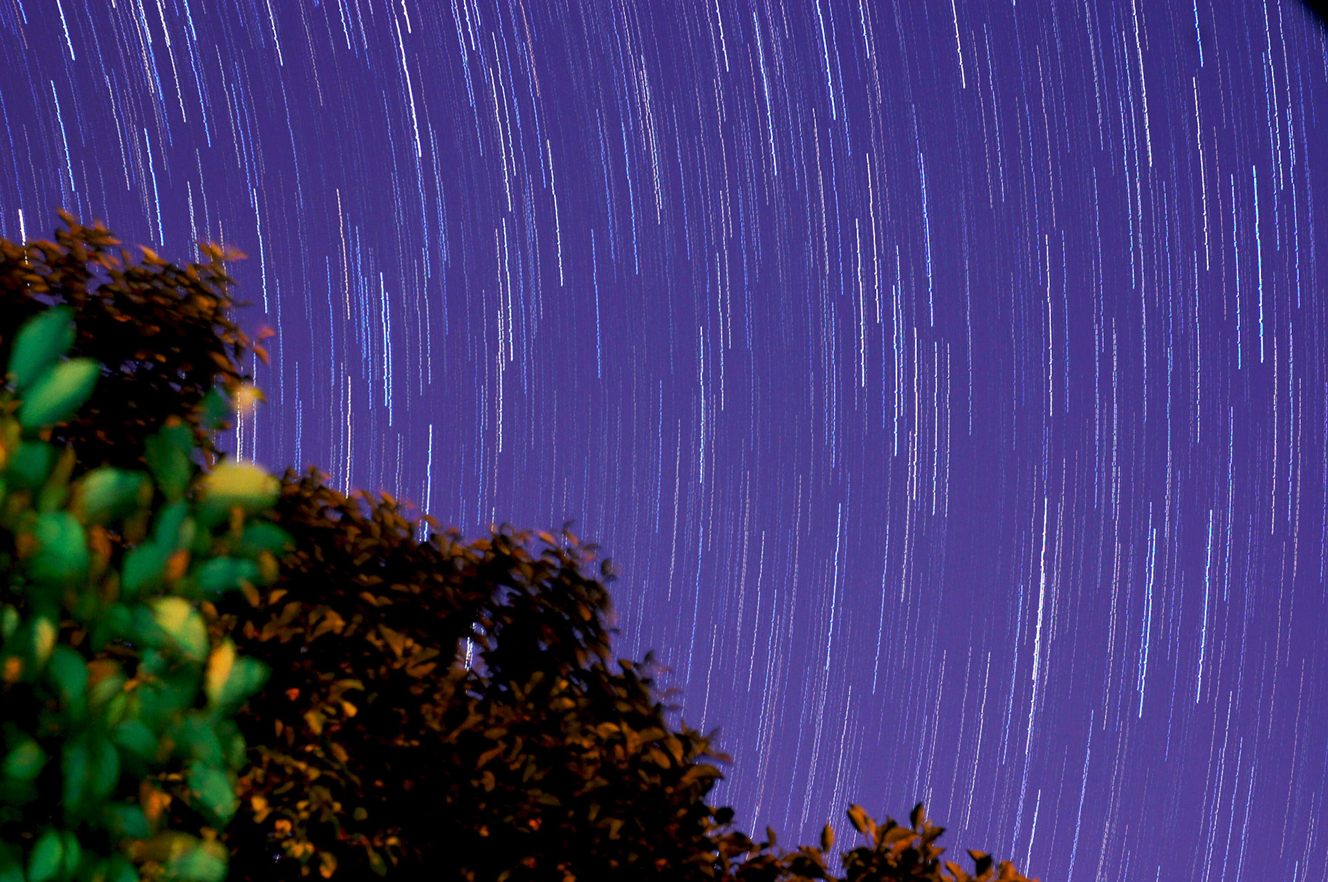 This is the very first star trail I ever composed, it is 50 images stacked. Shot with a Nikon D40 + 50mm manual focus lens