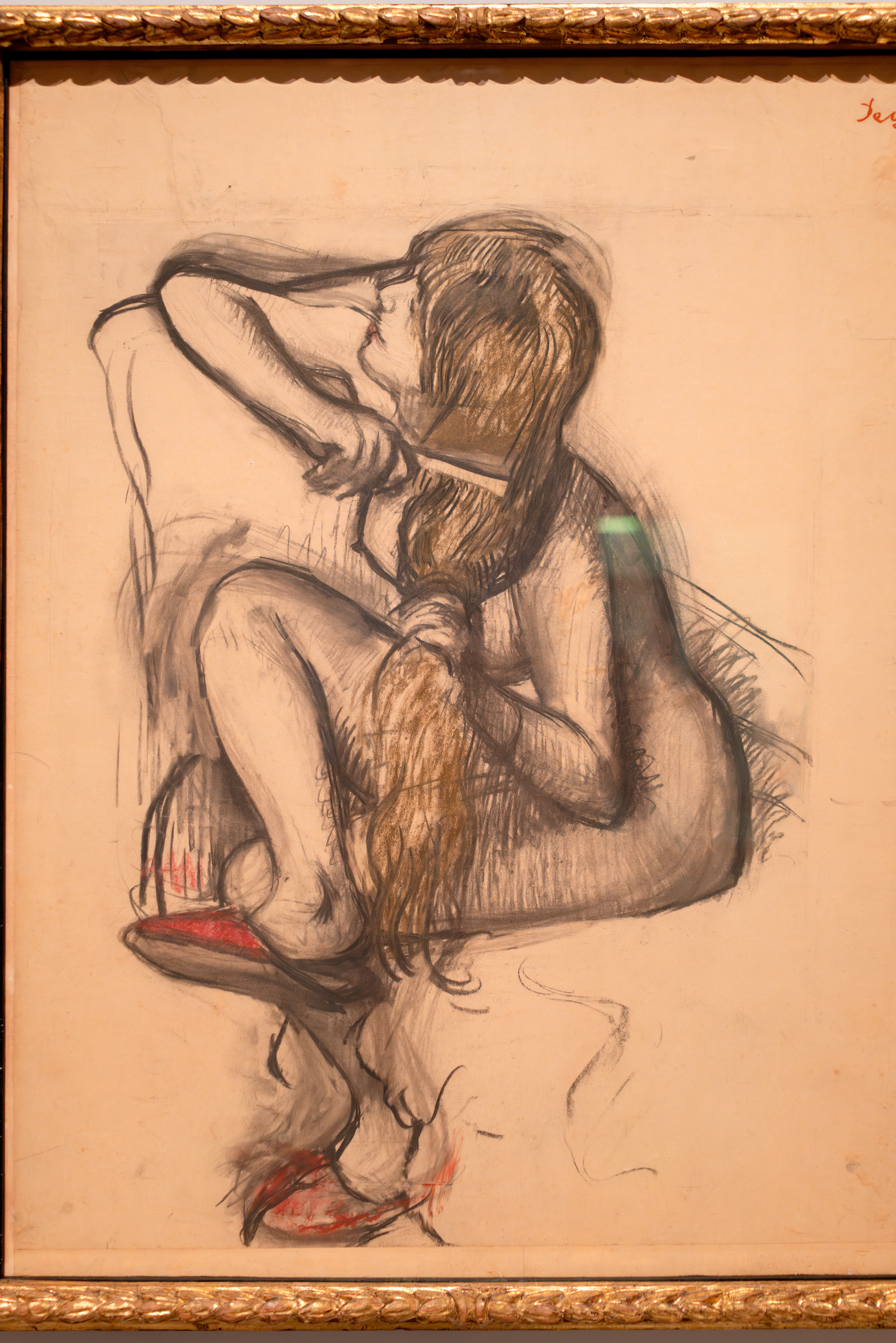 Woman Combing Her Hair - Edgar Degas