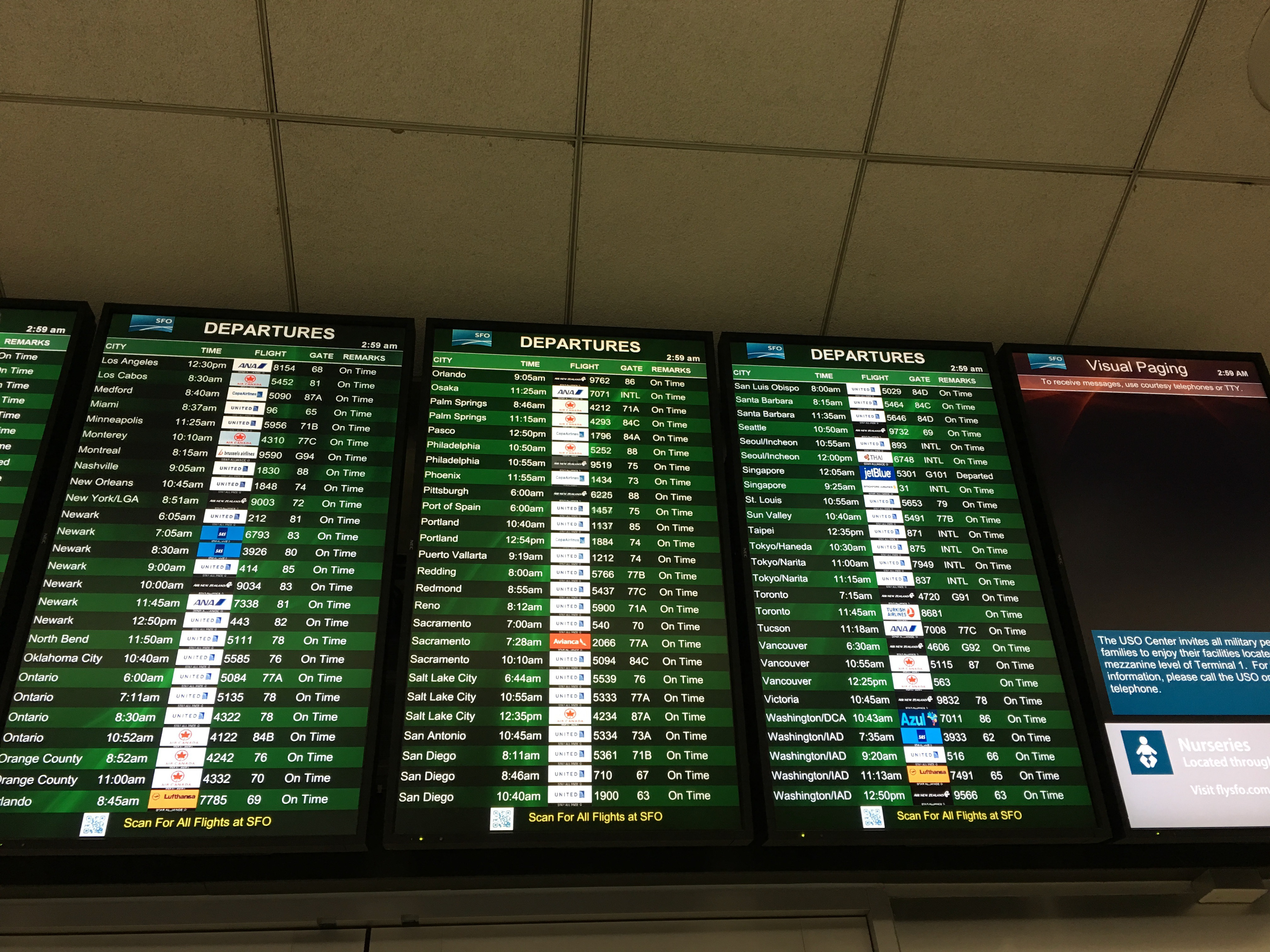 one night at SFO