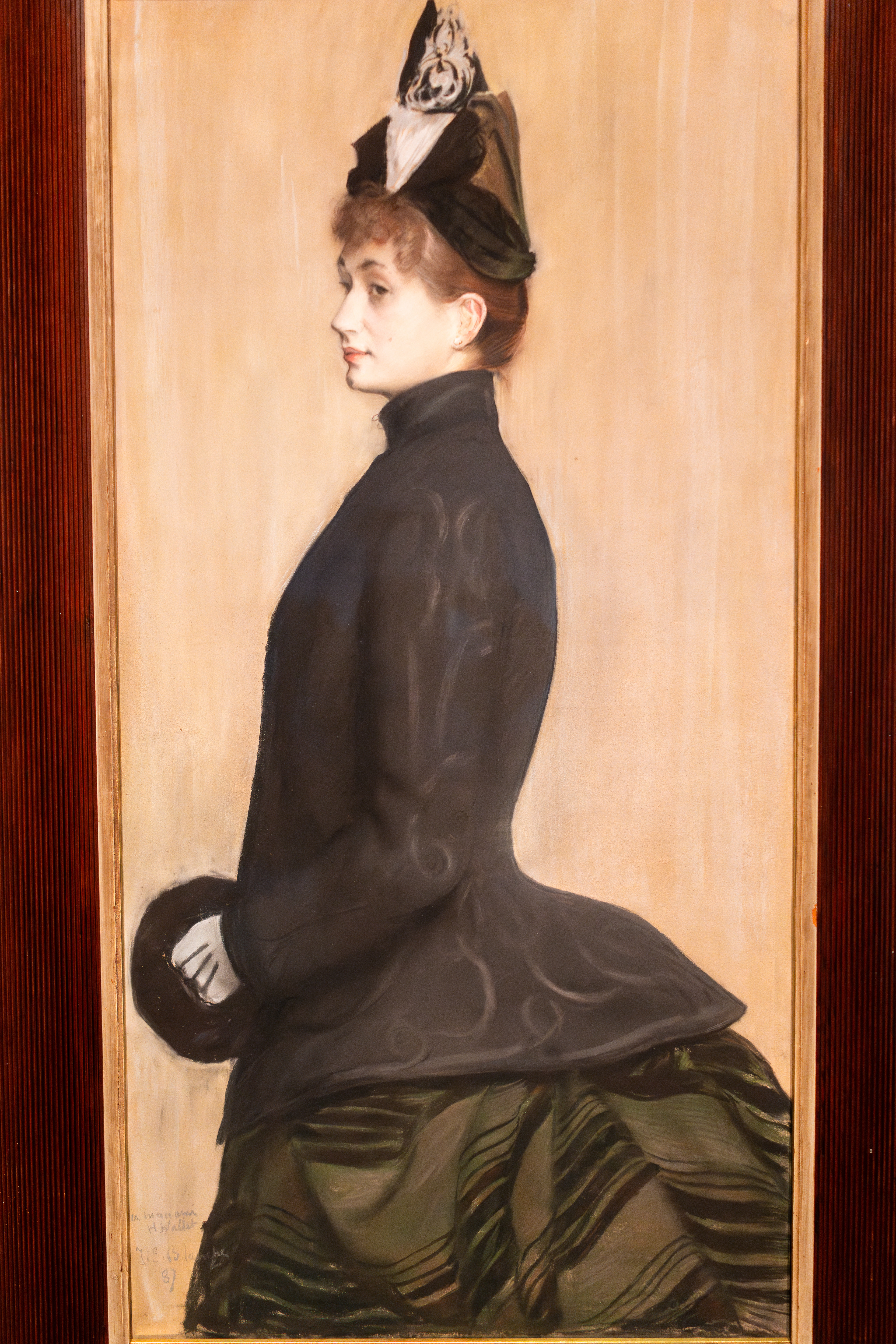 Portrait of Madame Wallet Pastel - Jacques Emile