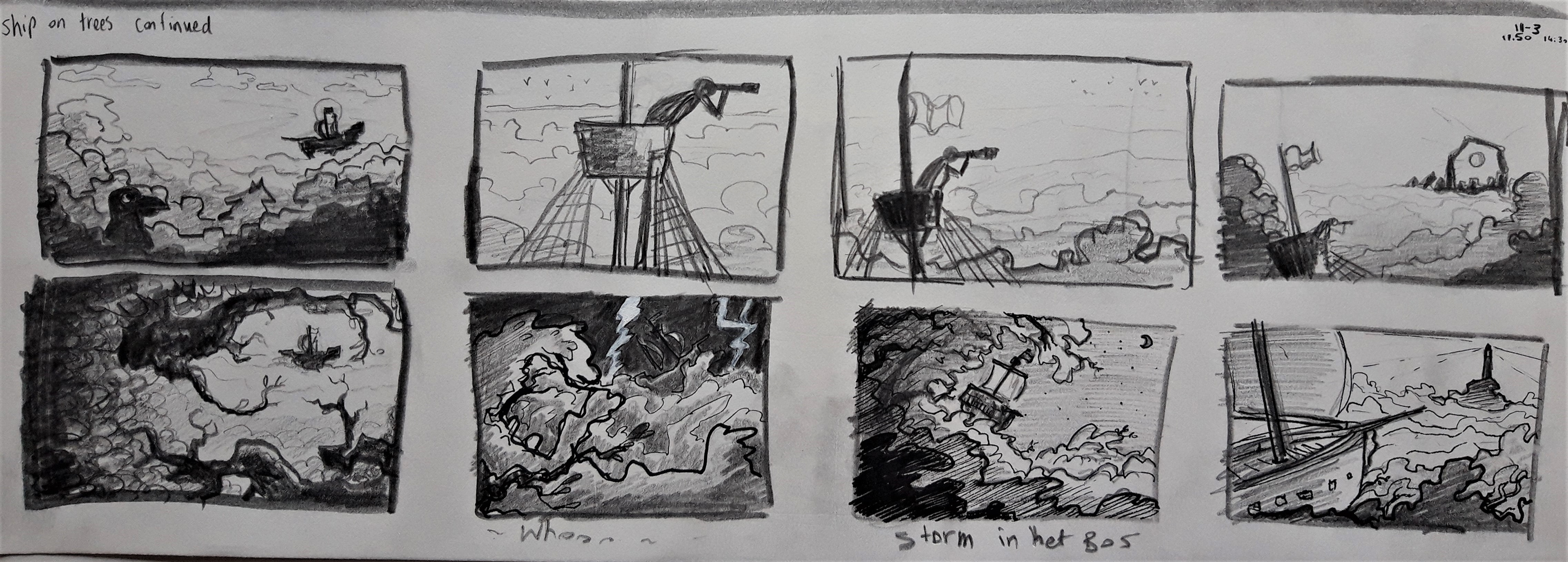 All kinds of idea panels for the tree-boat