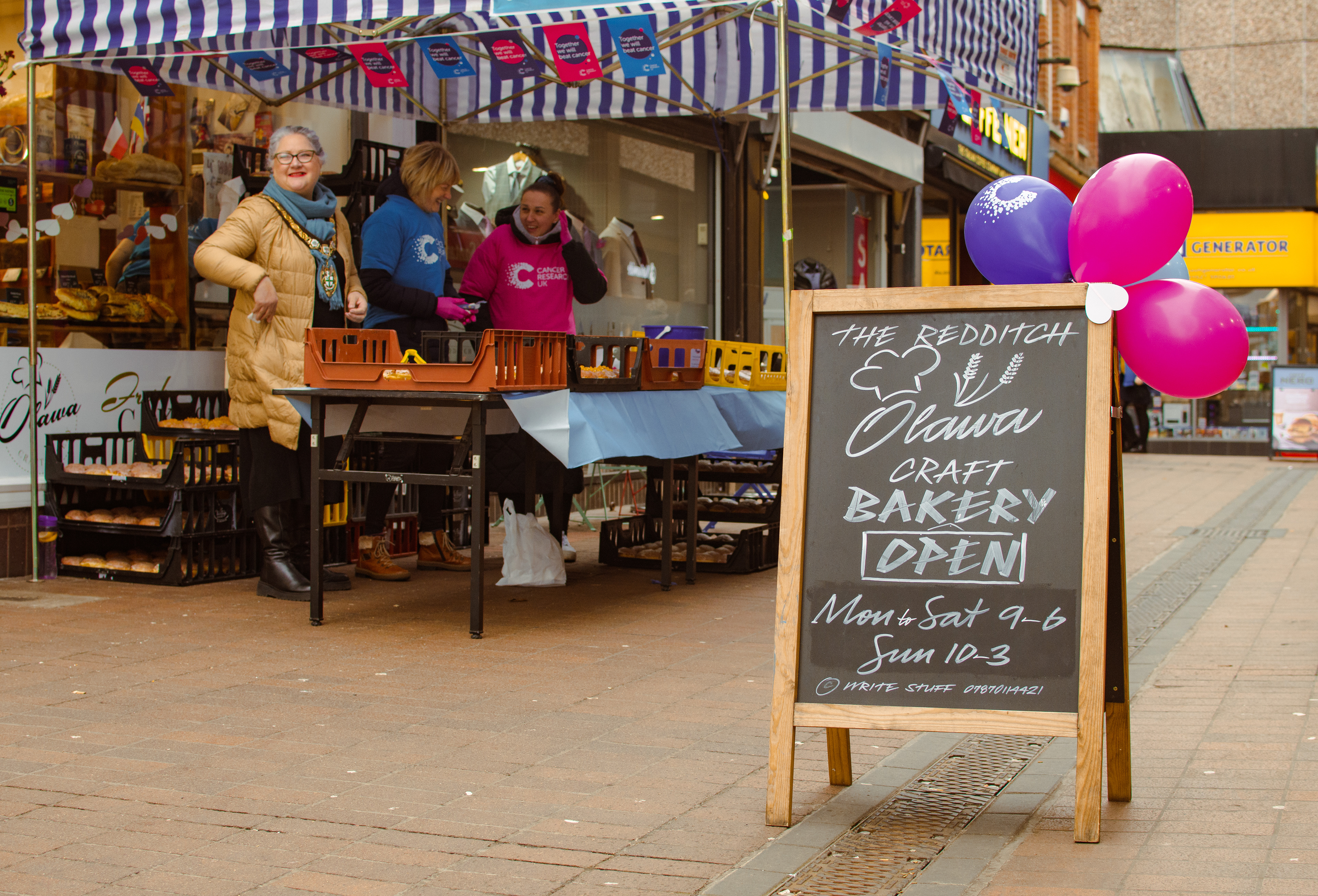 Doughnuts Day for Cancer Research UK at The Redditch Craft Bakery 2023
