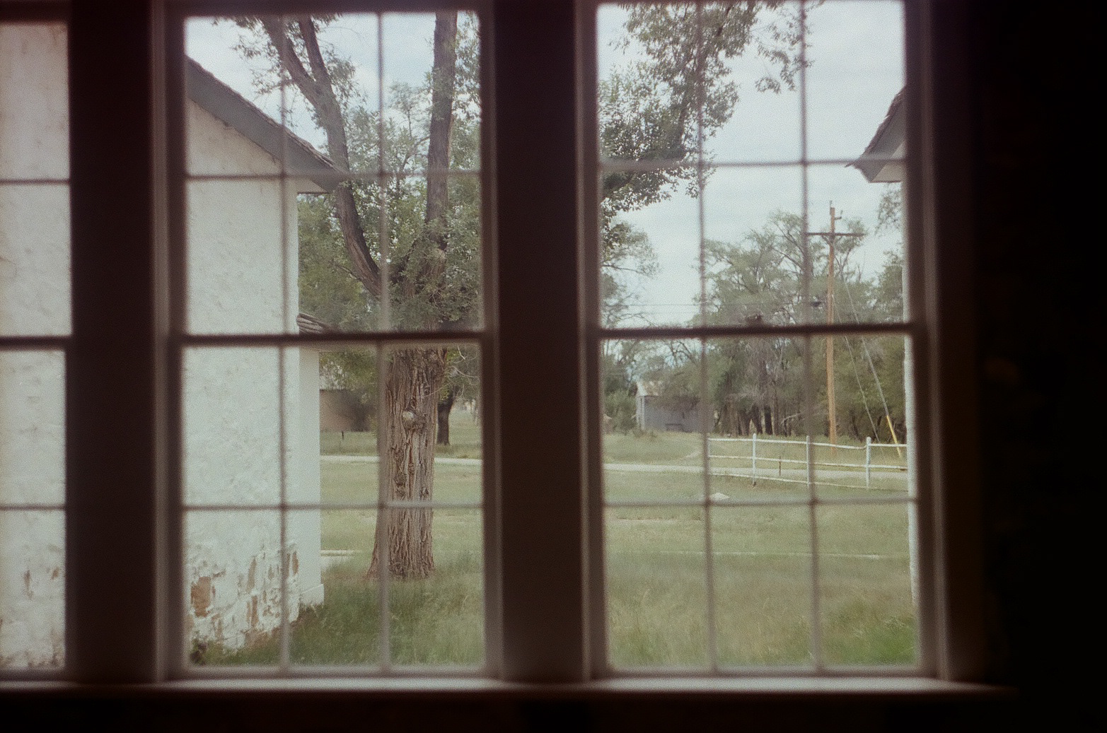 Looking out of an officers quarters at Fort Stanton, NM