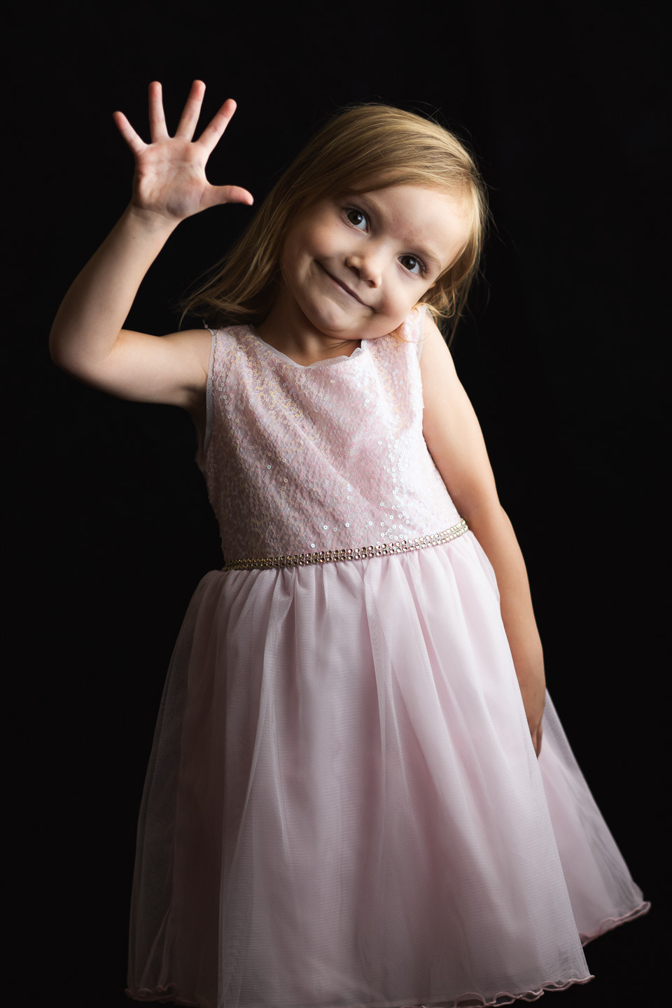 Ella's fifth birthday portrait before her hair cut...