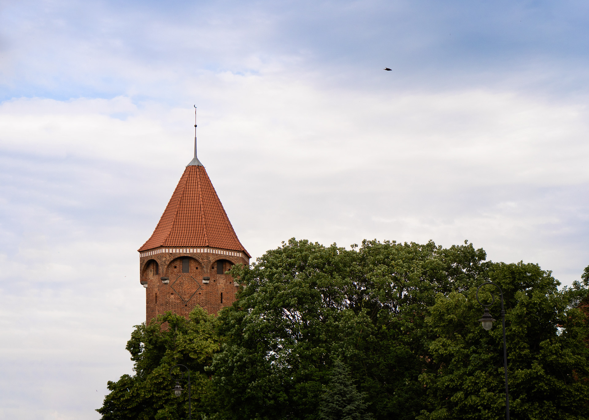 The top of Jacek Tower. 15th century defensive tower, serving a key role in the defense of the city of Gdansk.
