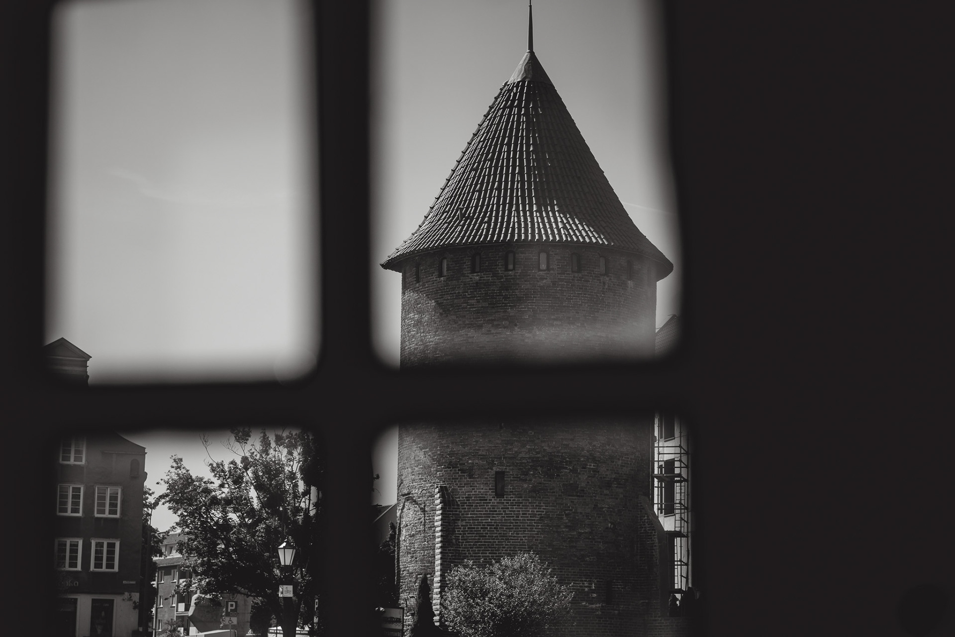 Swan tower as seen from inside the galeon