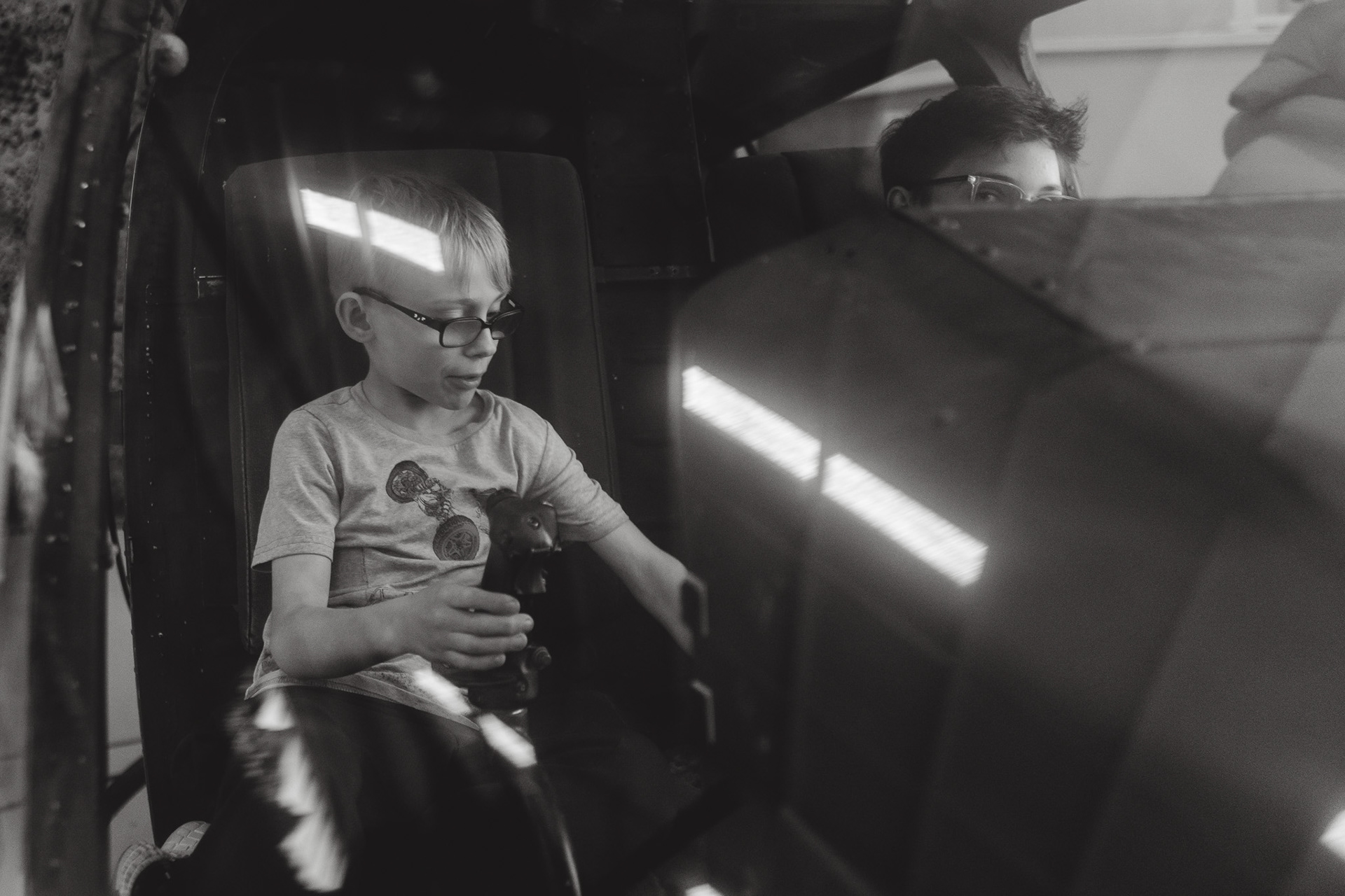 Noah at the throttle...