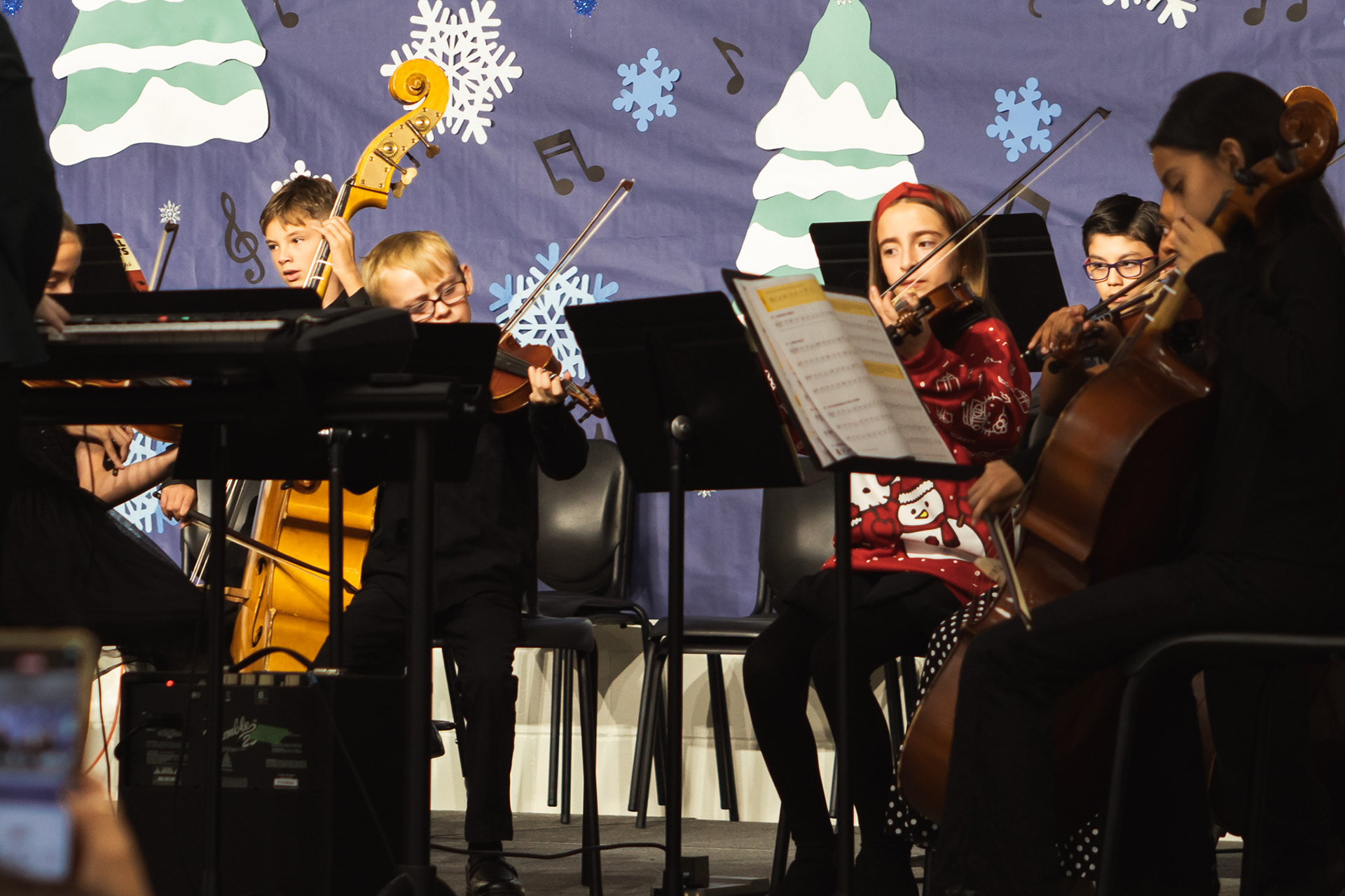 Noah's first orchestra concert. He did wonderful!!