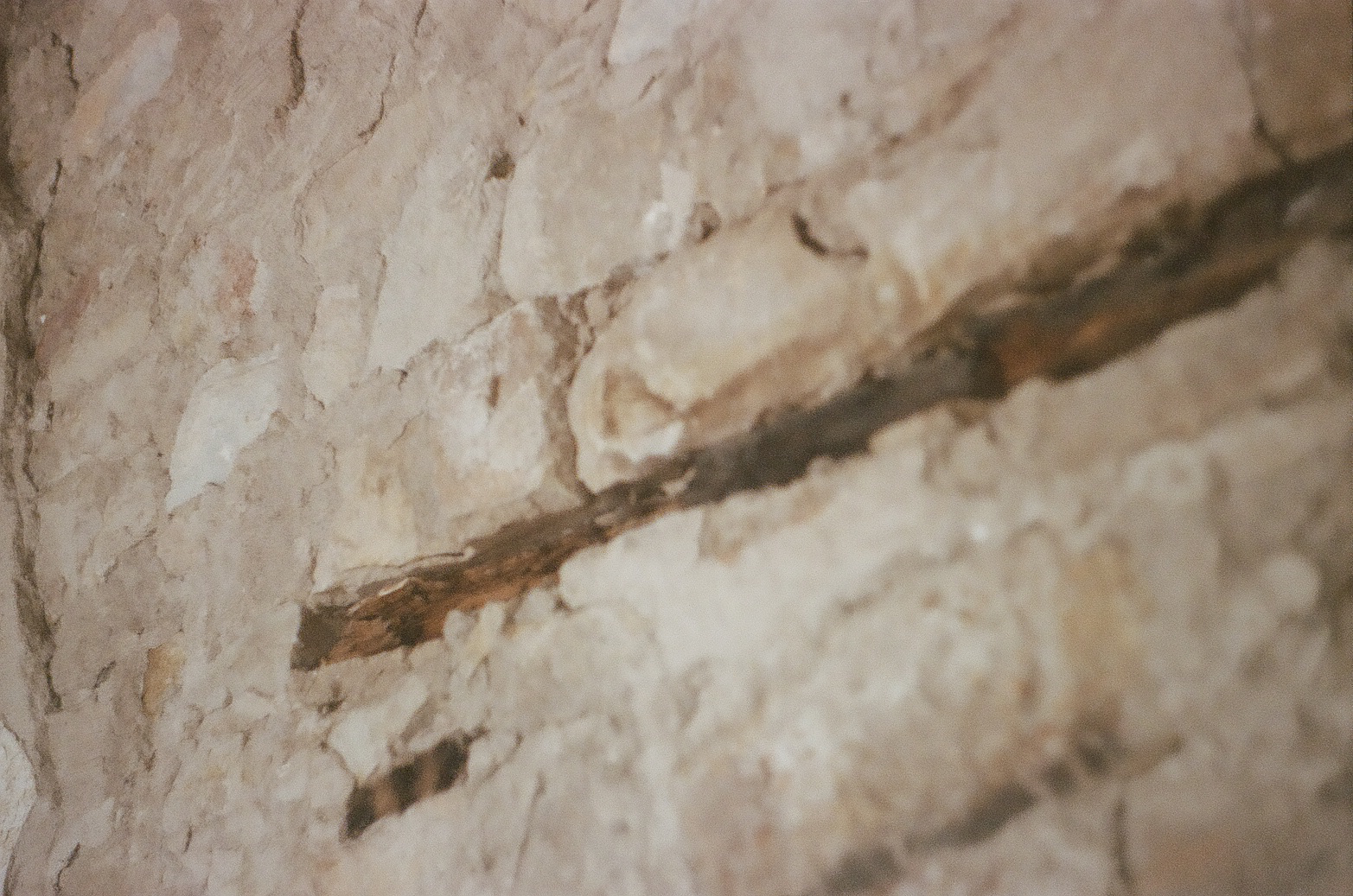 Burnt pieces of a building that were burned during the Civil War at Fort Stanton, NM