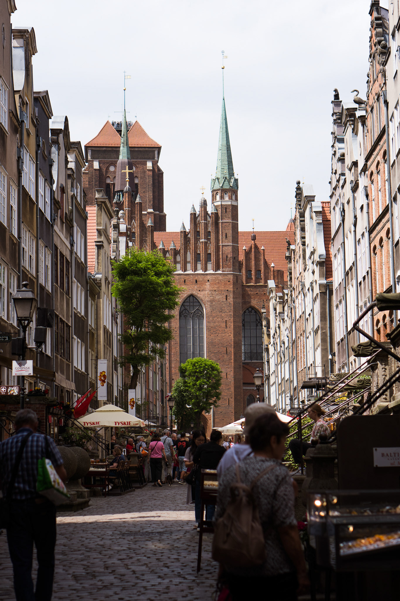 Mariacka Street with St. Mary's church at the end of the road