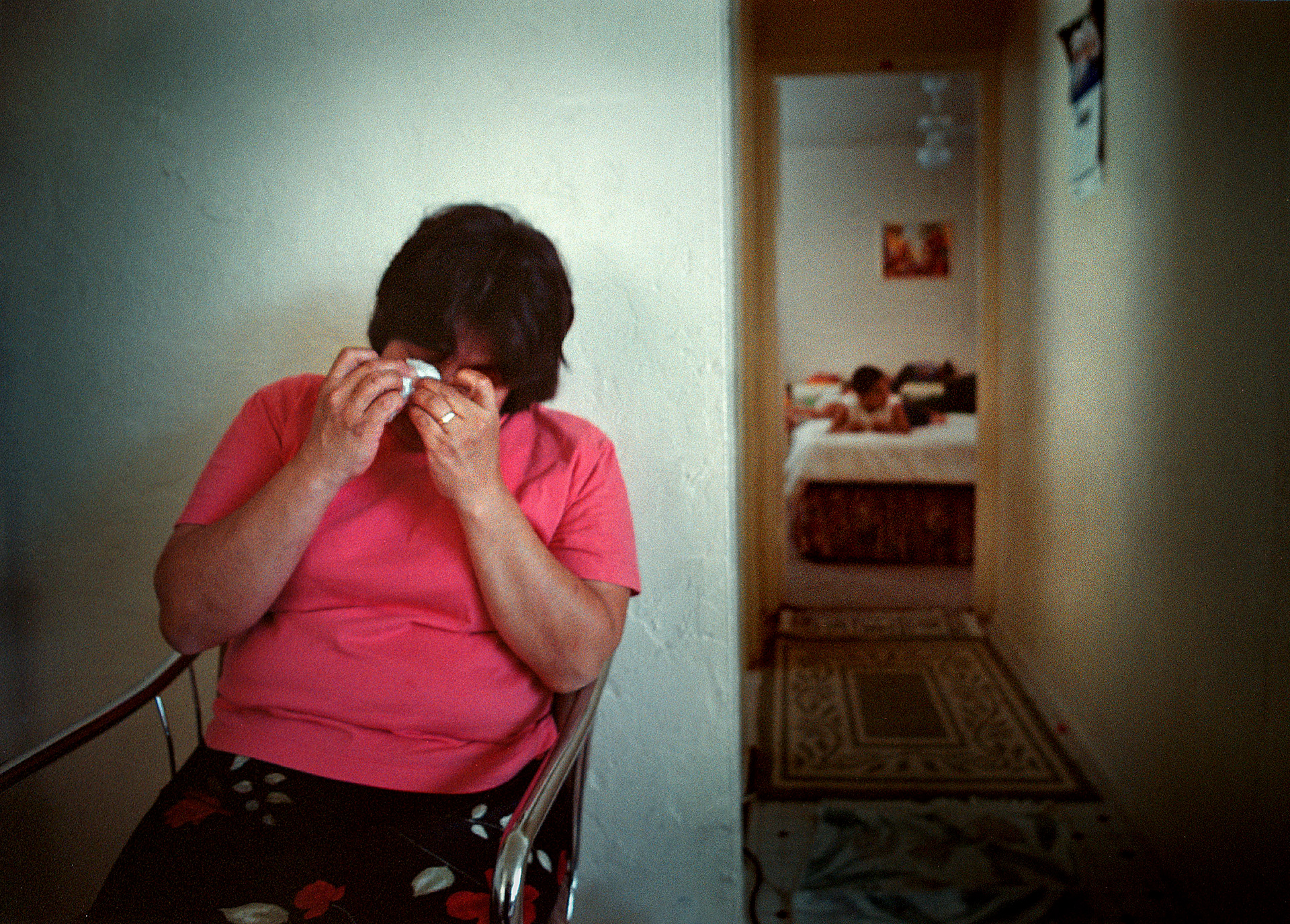 Soledad Leon, single mother of two, is unable to pay rent from income at vertical blinds factory.