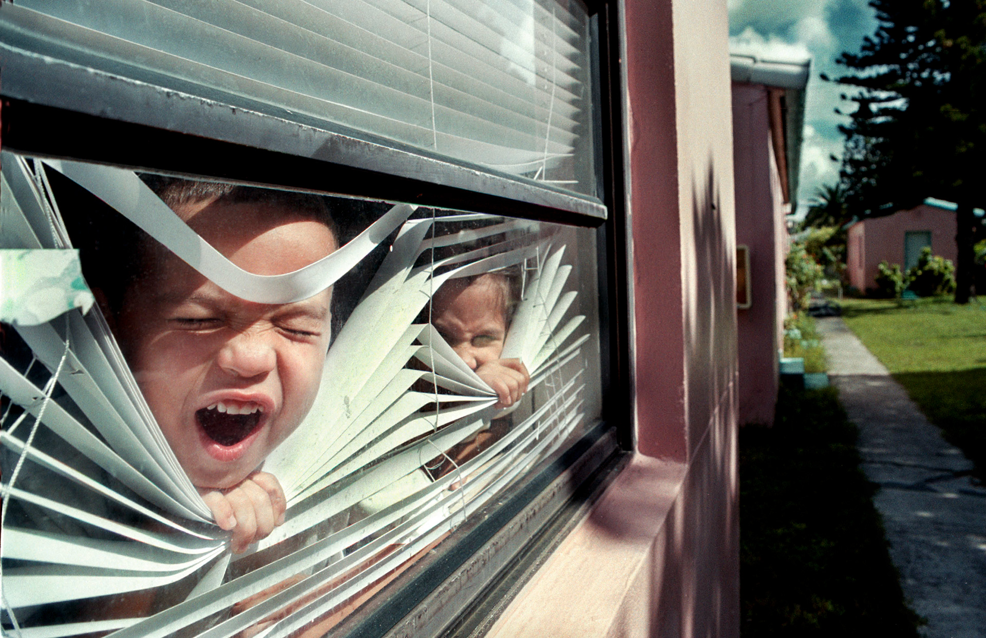 Quinones children on a Saturday morning.