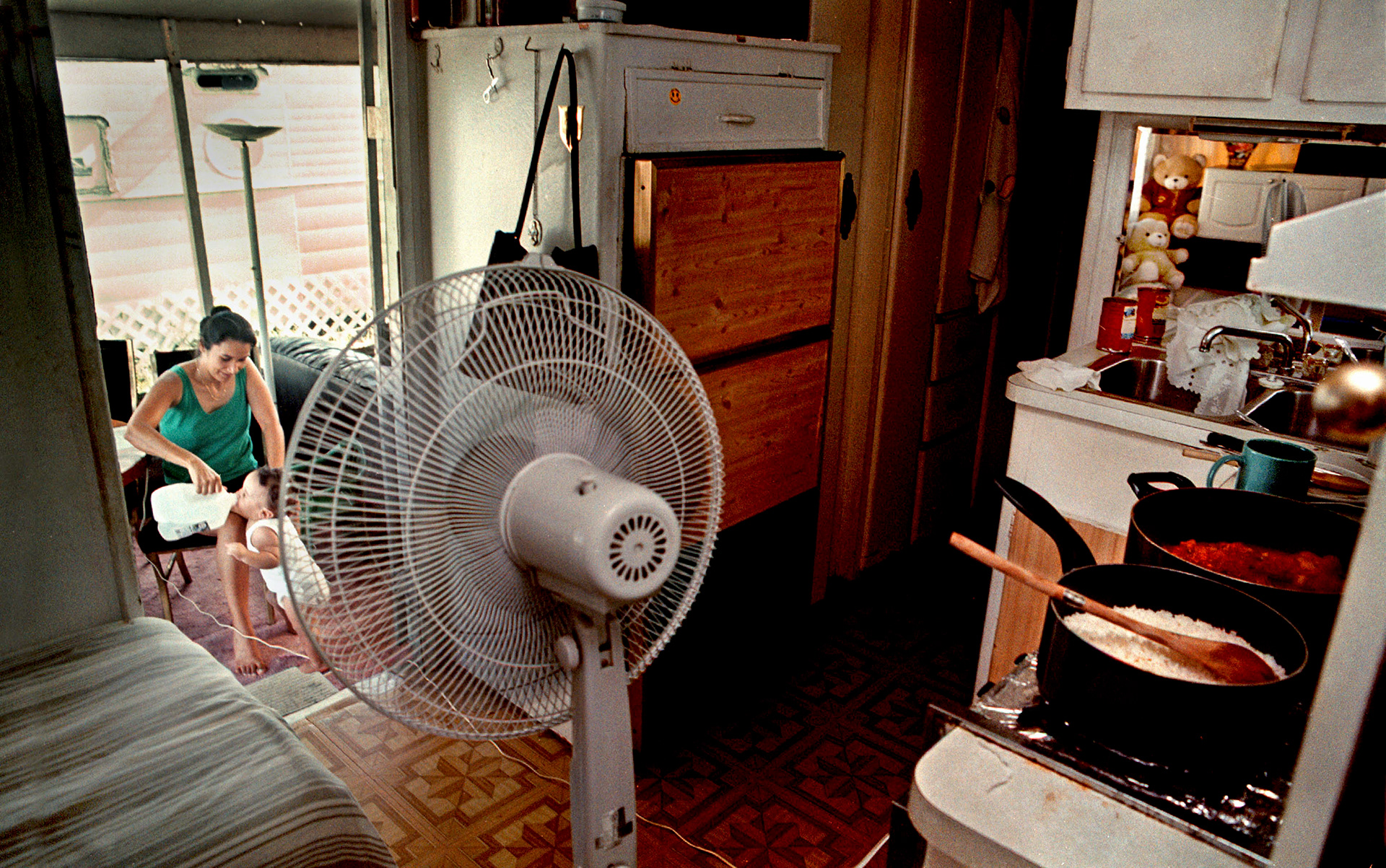 Martinez family is unable to pay the repair of air conditioner in trailer.