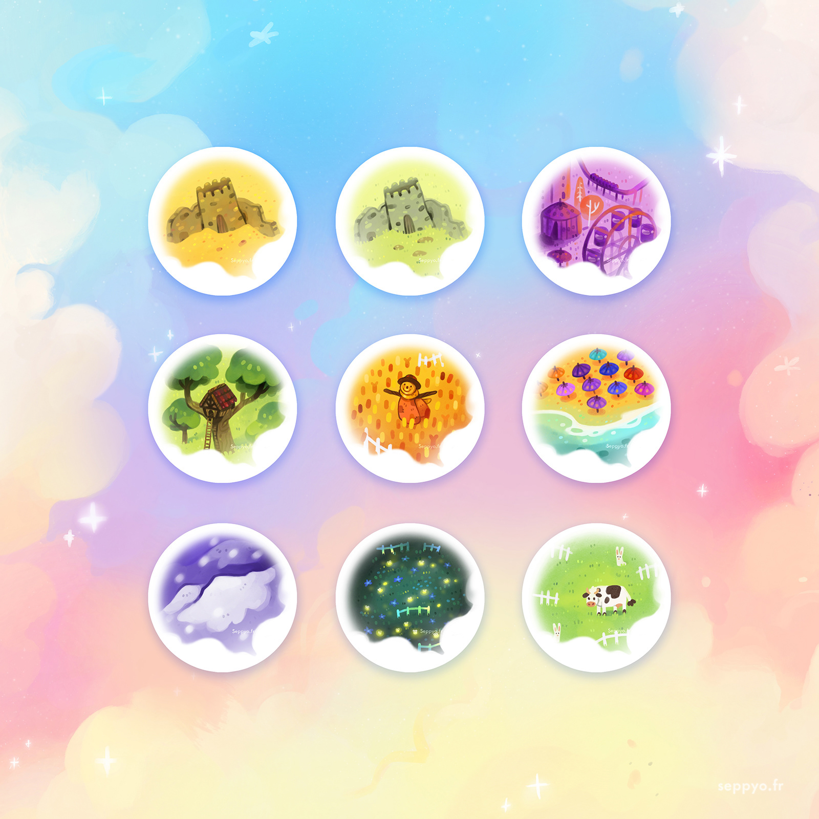 Tiles - Des Souvenirs plein le ciel - Board game - SPACECOW