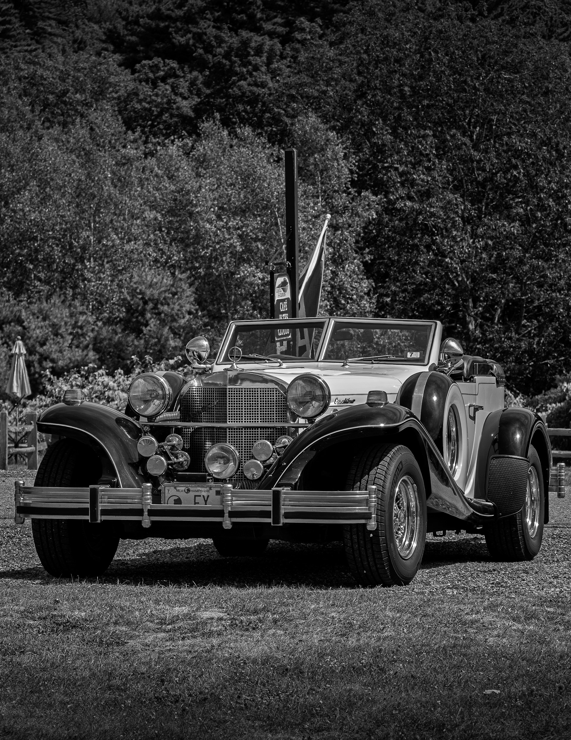 Roadster at Castle in the Clouds