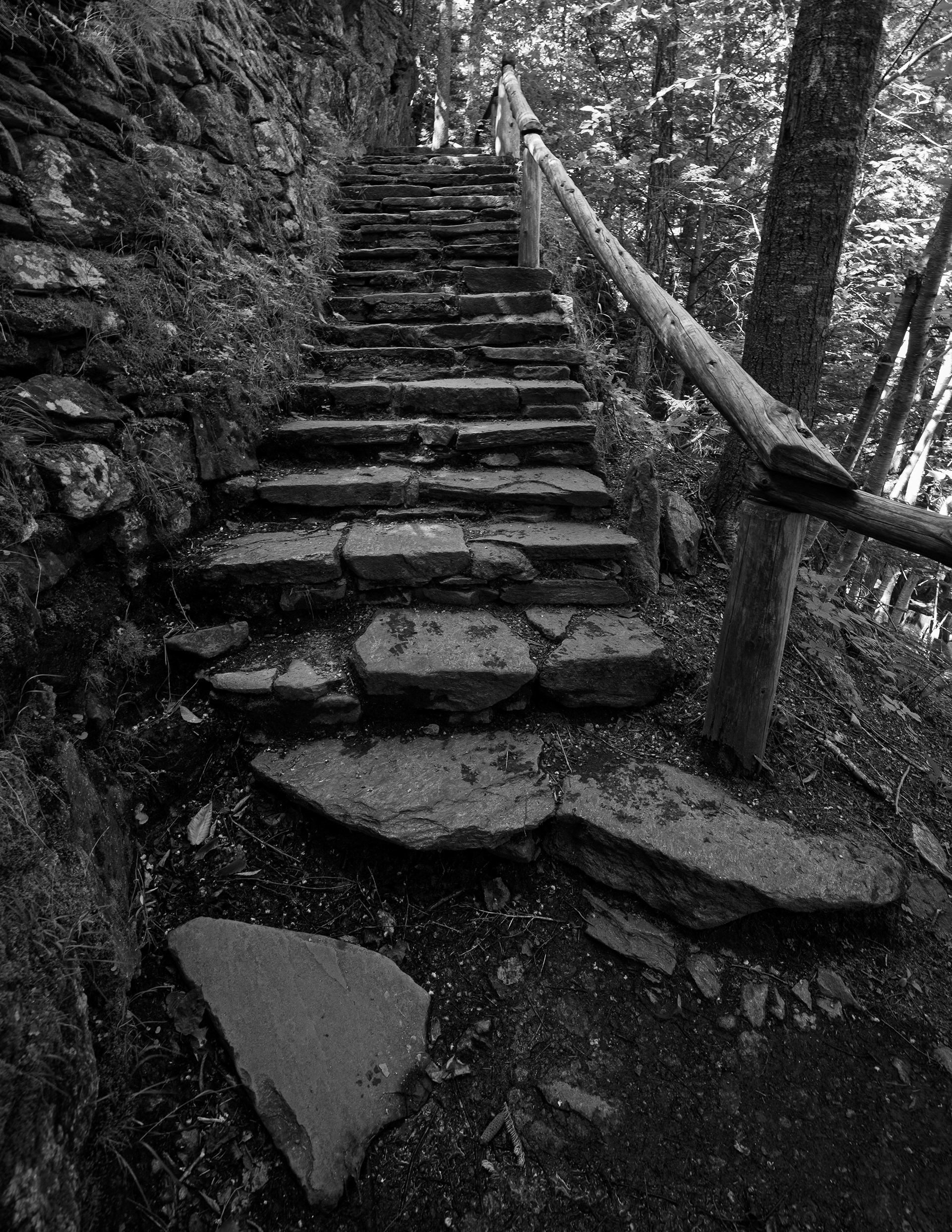Stairs at Glen Ellis Falls No1