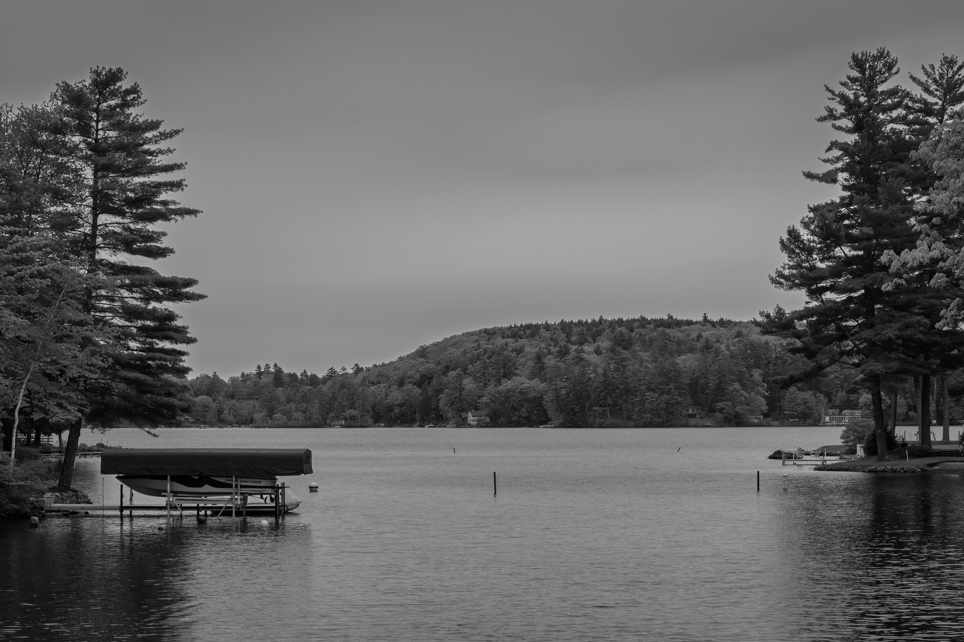 Lower Suncook Lake in Black & White