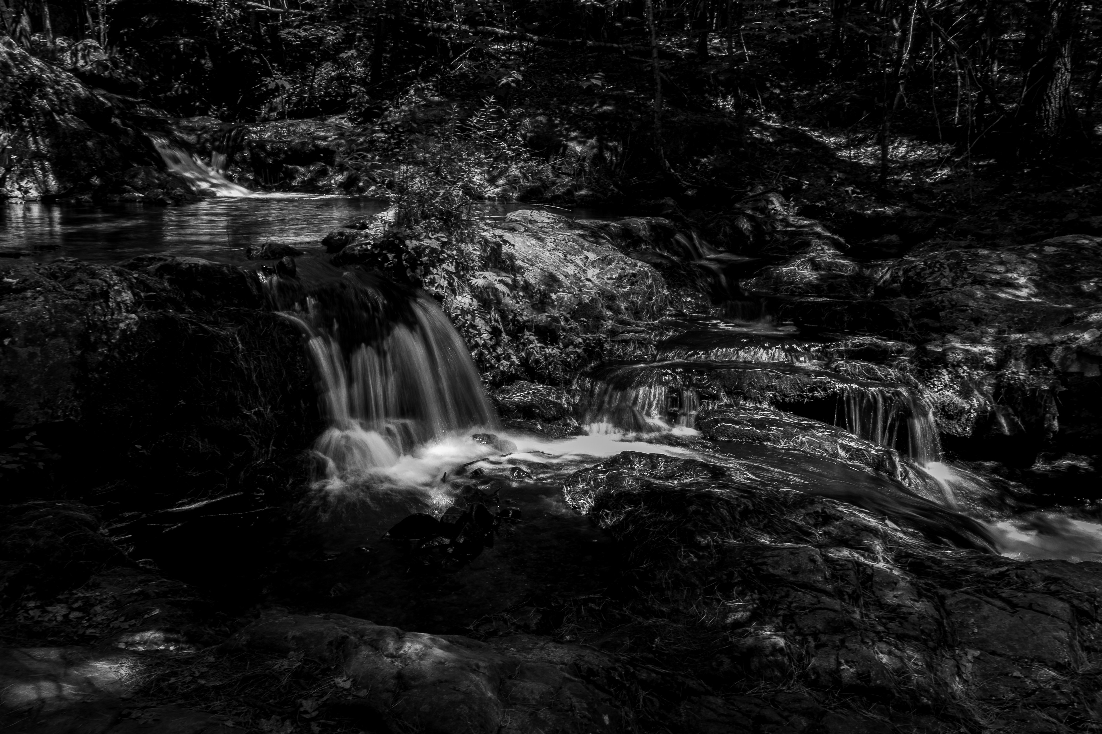 Twin Falls at CITC in Black & White