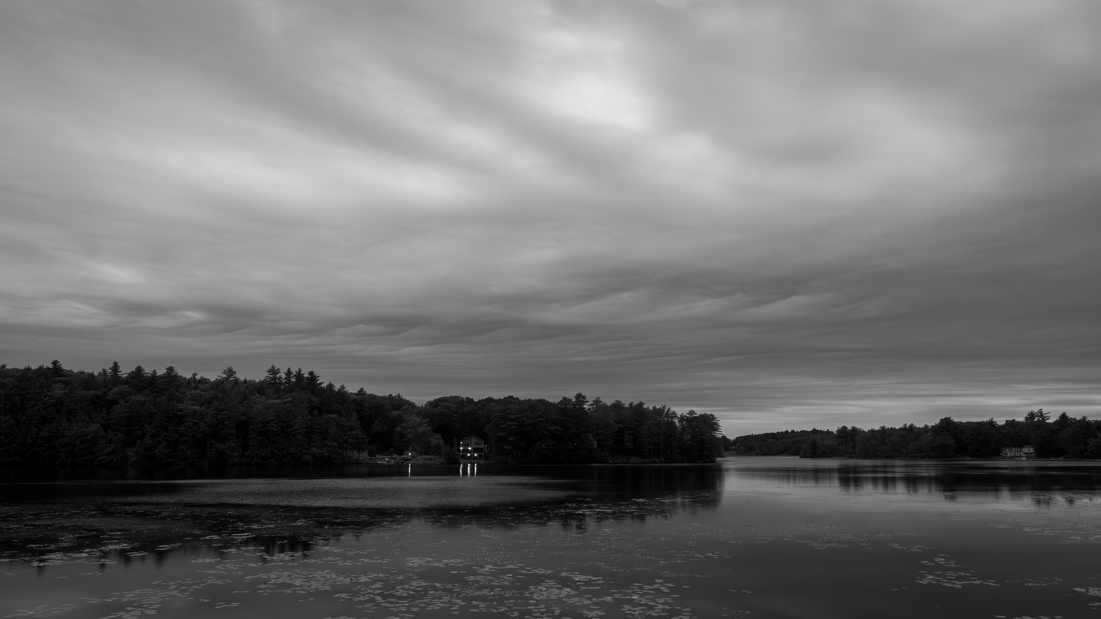 Shellcamp Pond in Black & White No5