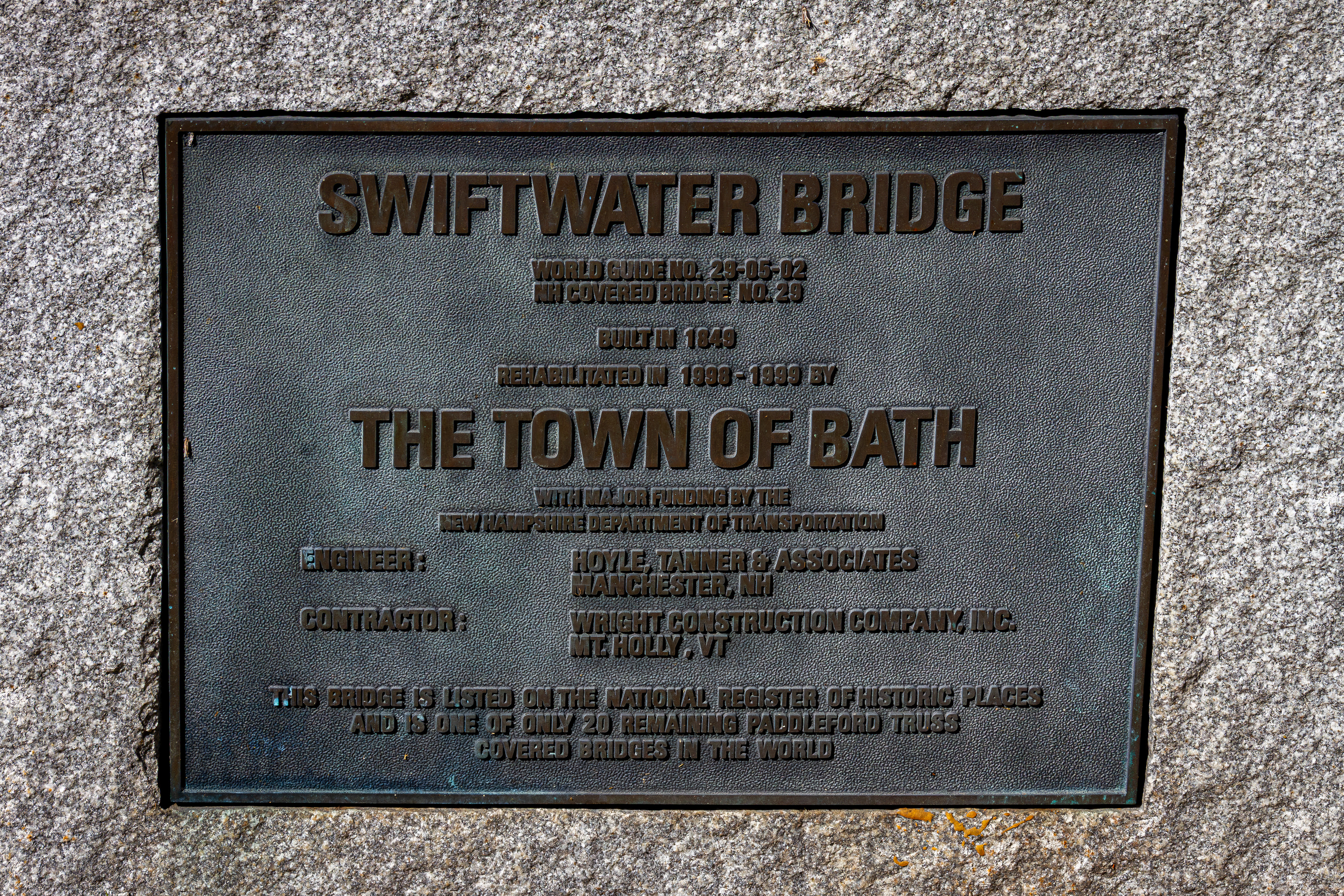 Swiftwater Bridge Marker