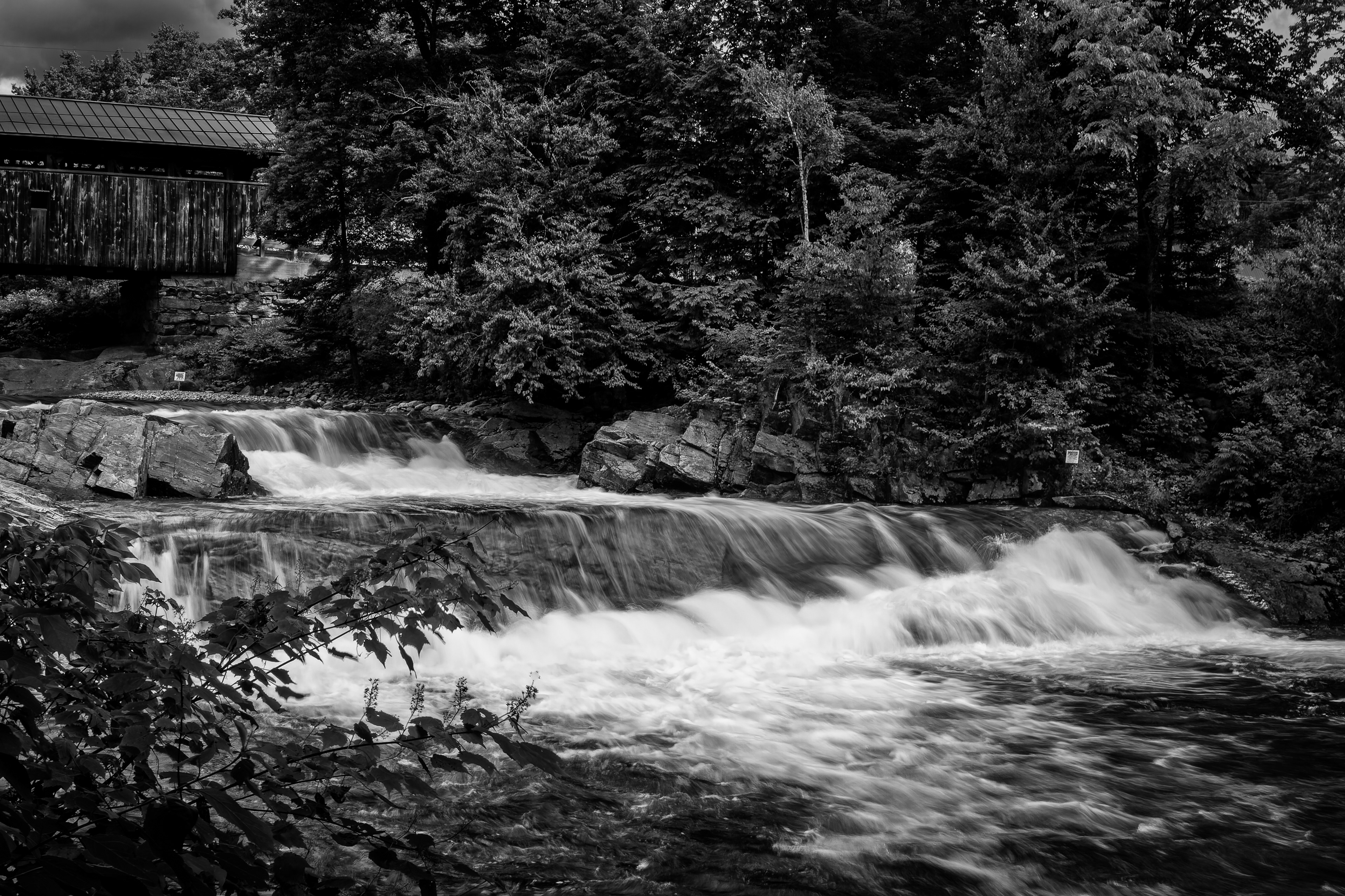 Falls at Swiftwater Covered Bridge No5