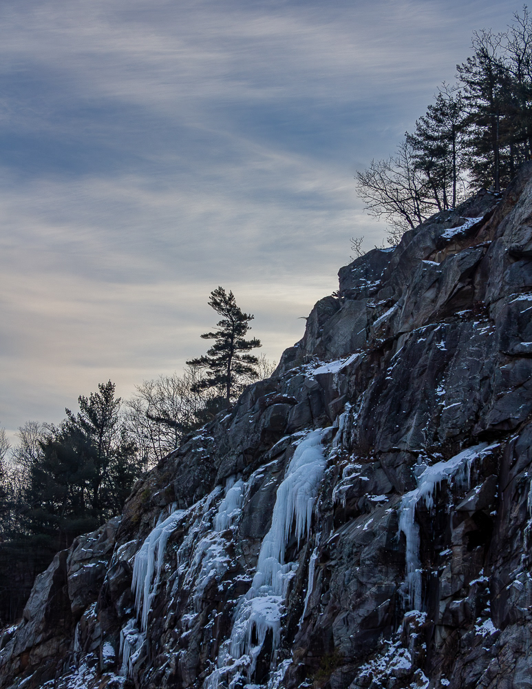 January - Ice on the Cliff - Alton, NH