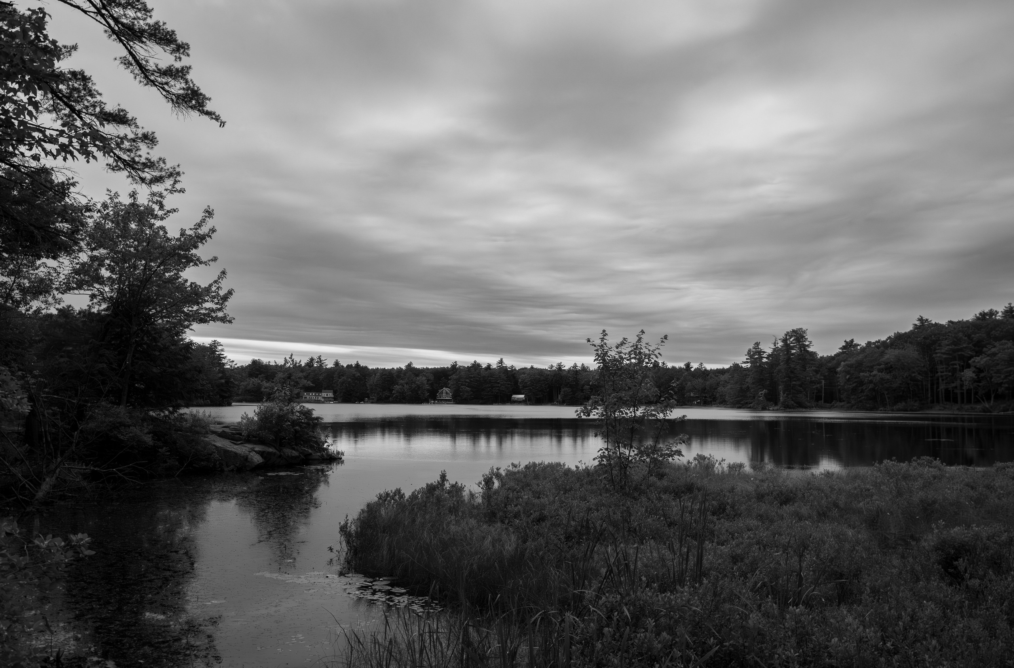 Shellcamp Pond in Black & White No4