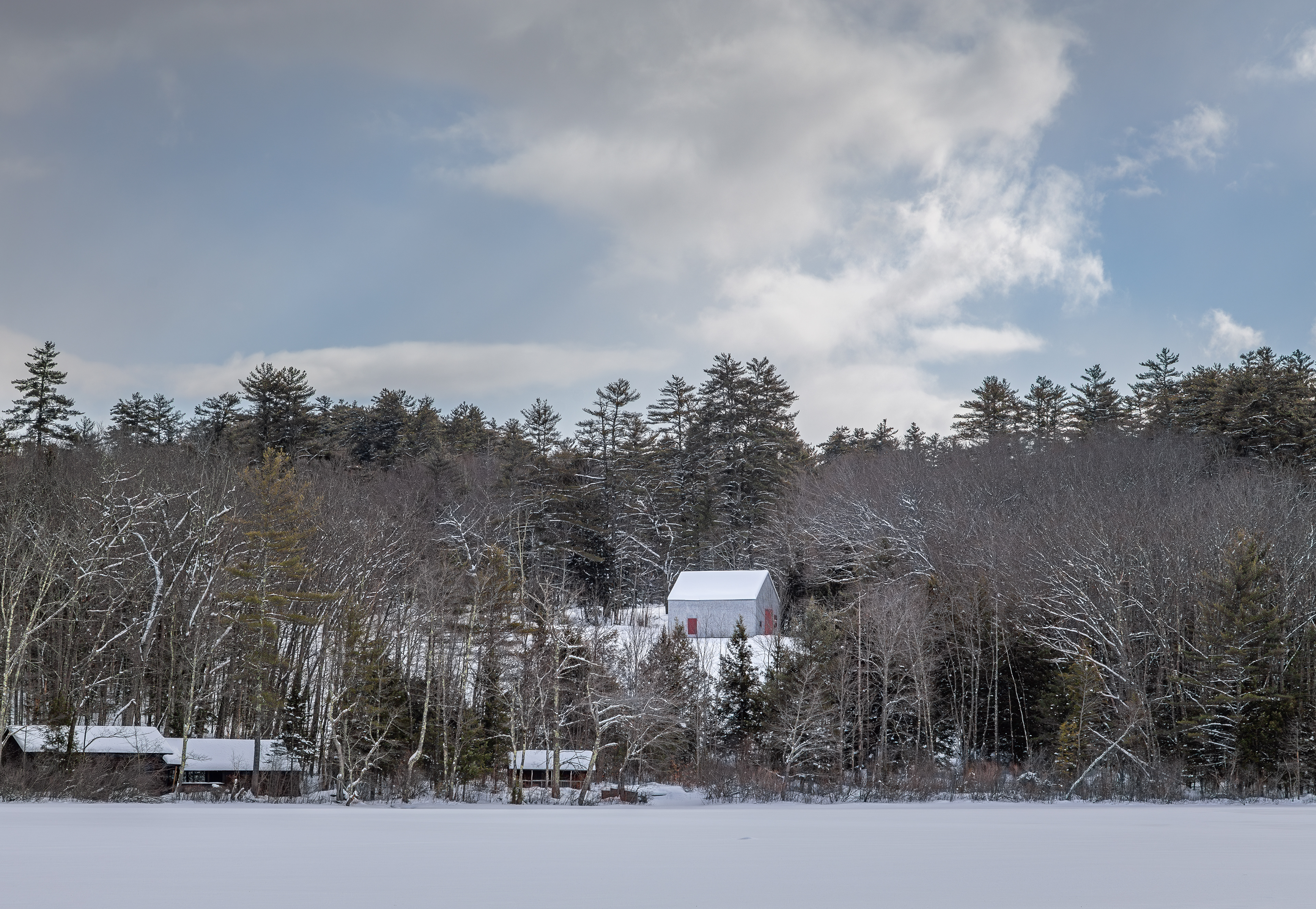 February - Barn with Red Doors - Tamworth, NH