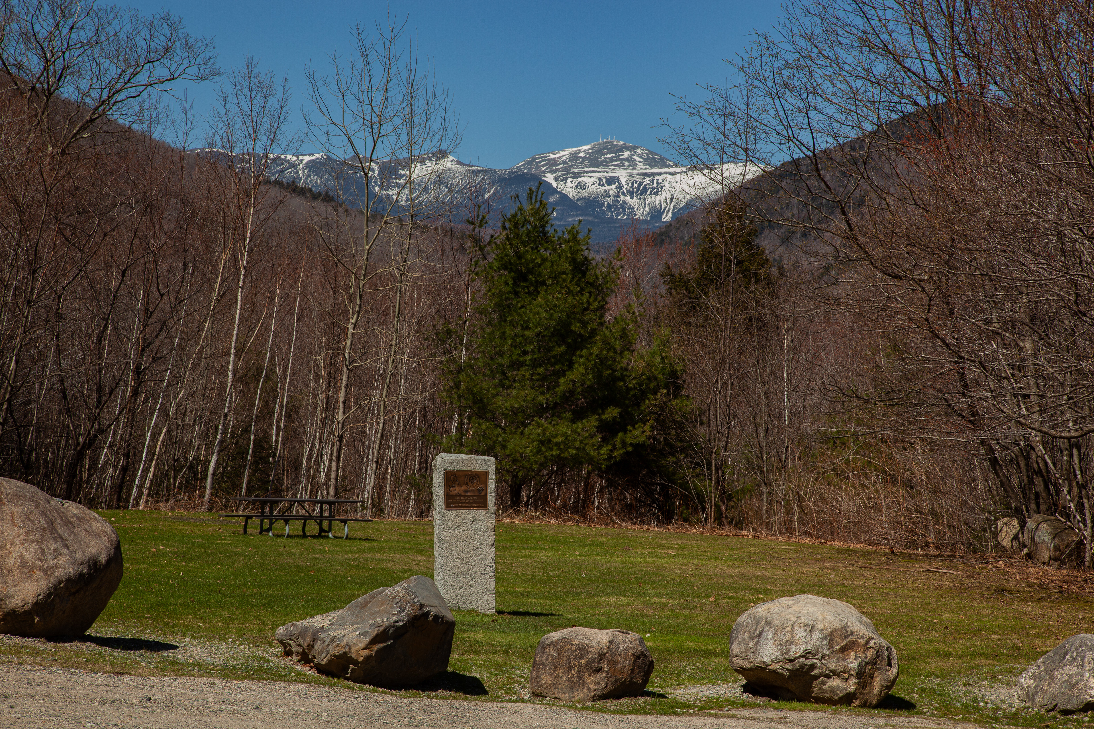 Mount Washington from Crawford Notch State Park Entrance