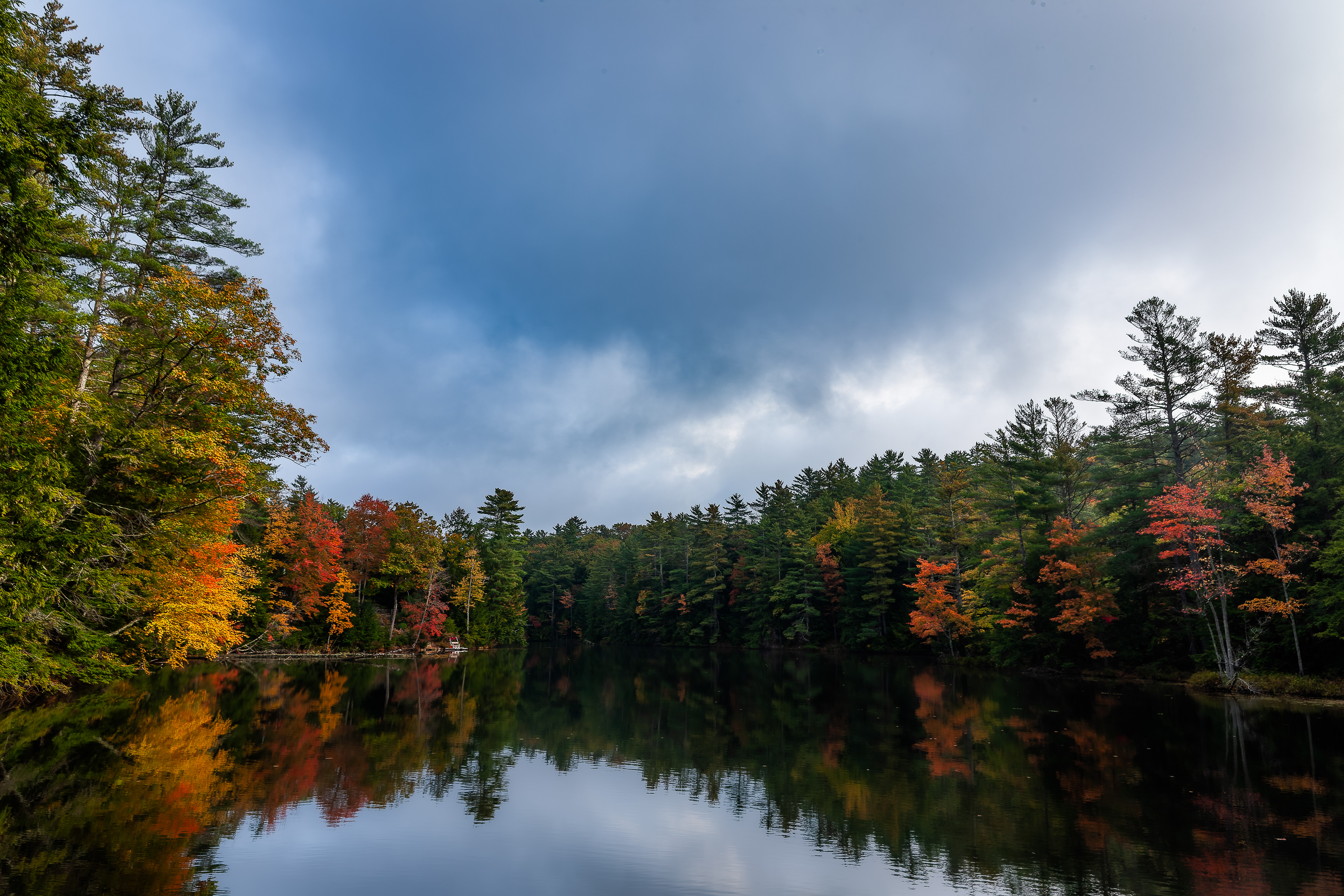Colorful Reflections at Meadow Pond Dam - October 8, 2026