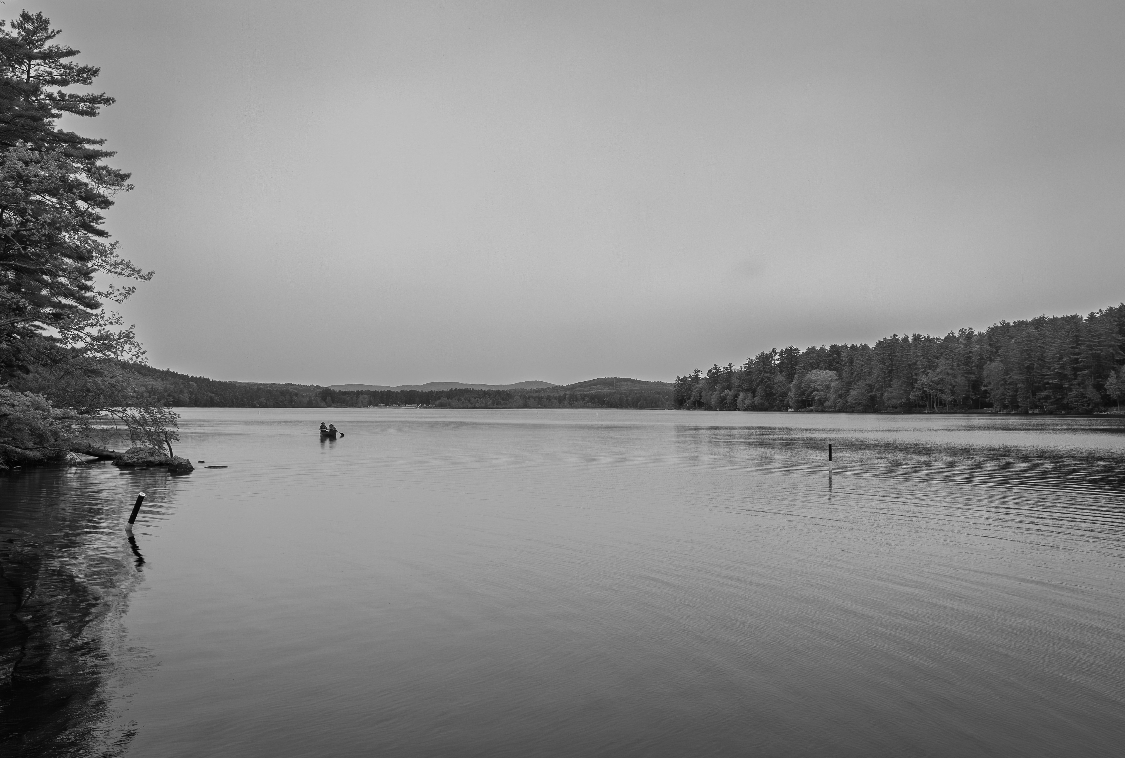 Upper Suncook Lake in Black & White