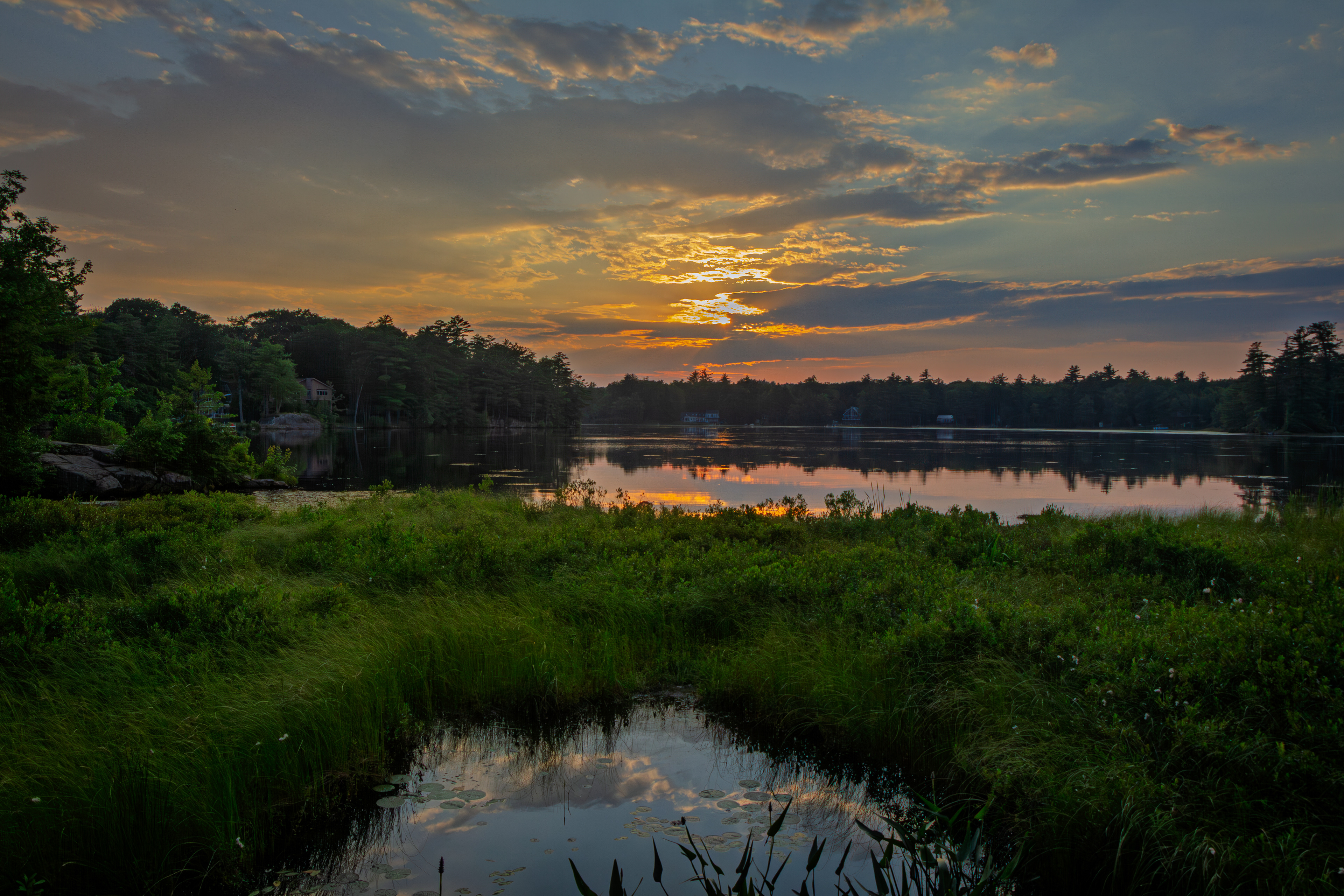 Shellcamp Pond Sunset No1 - July 6, 2025