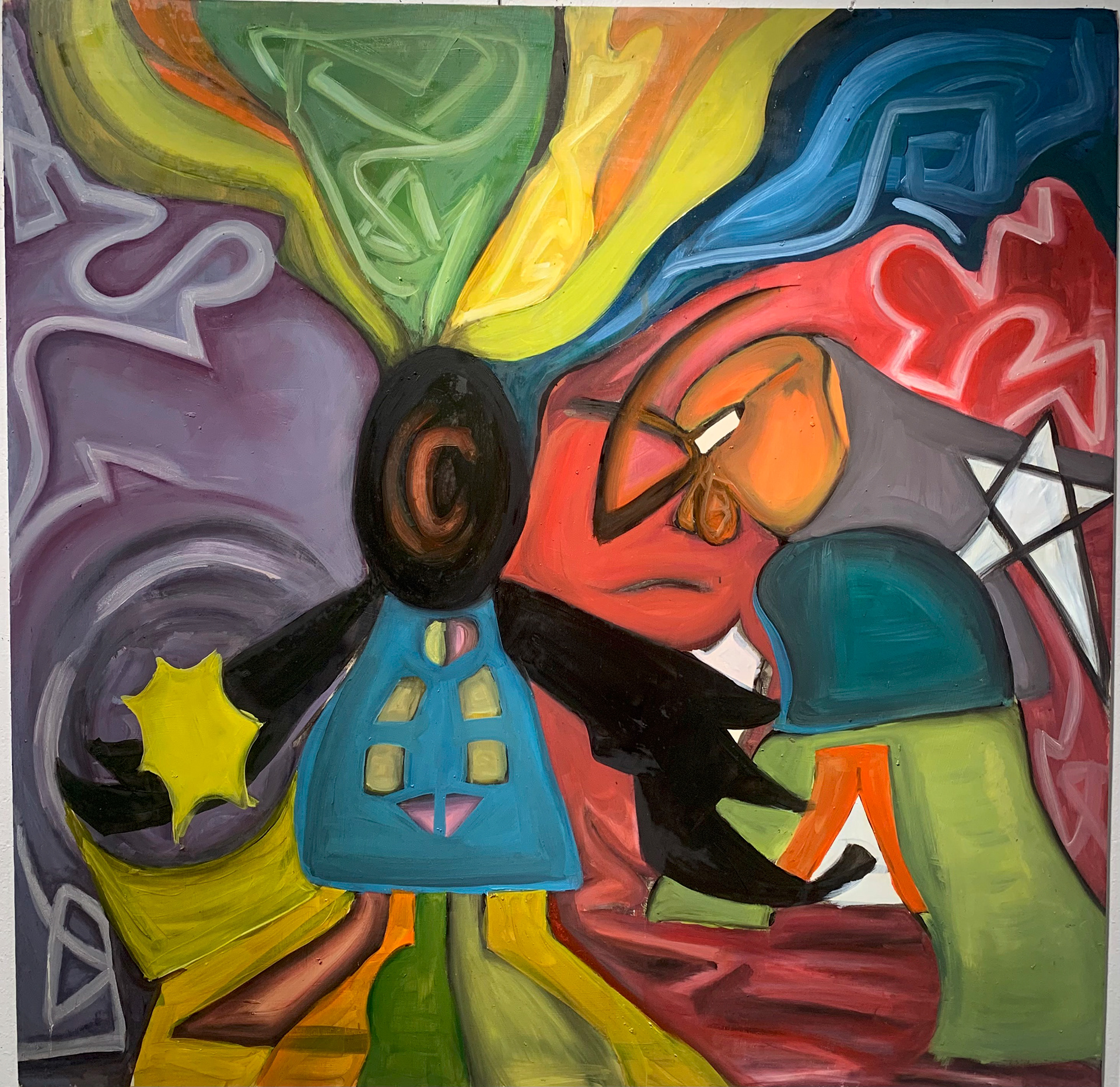 "the star and messenger" 4ft by 4ft (2023)