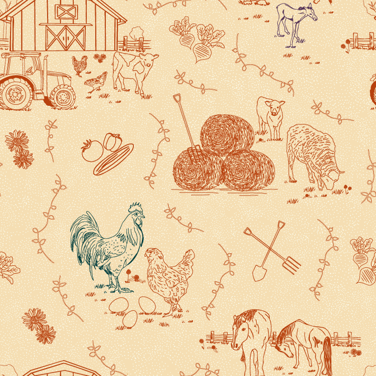 Farmyard Toile