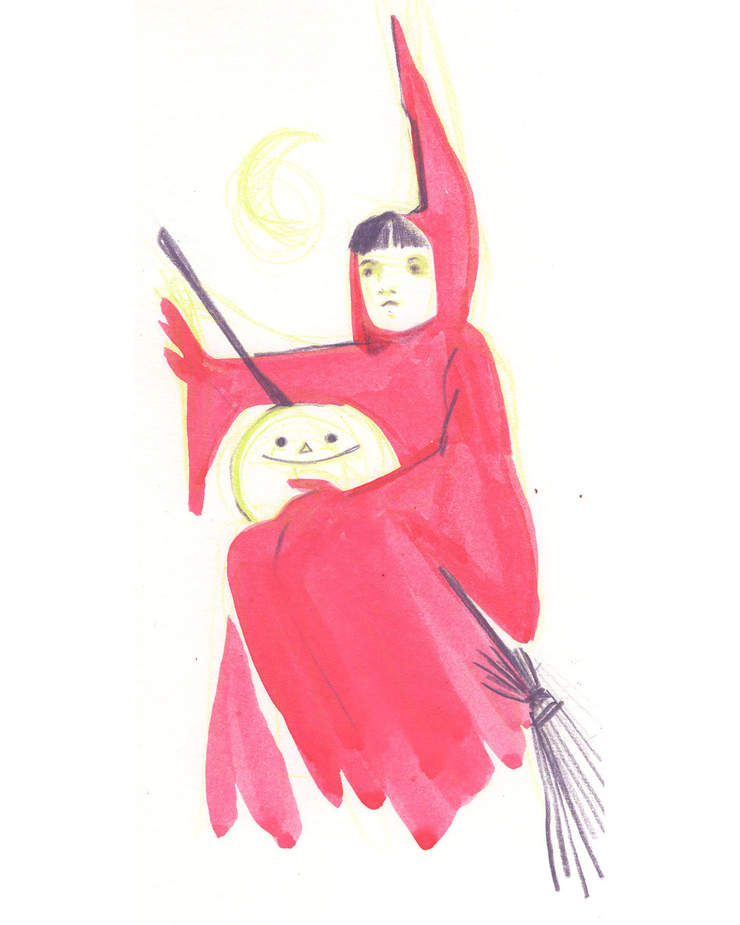 Spooky sketchbook, ink and pencils