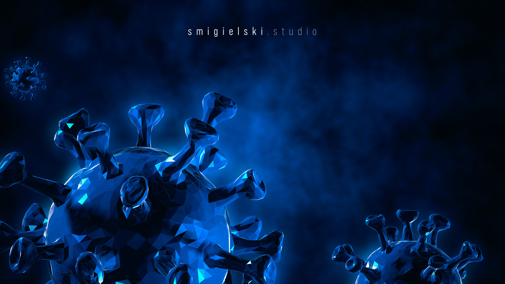 abstract coronavirus virus-cell background