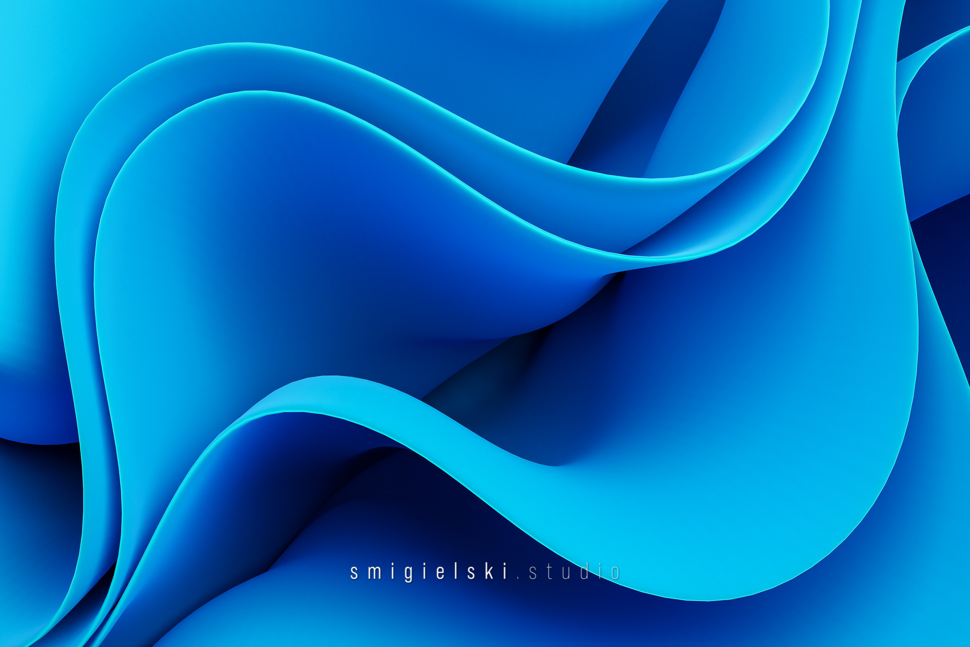 3D blue folded abstract background