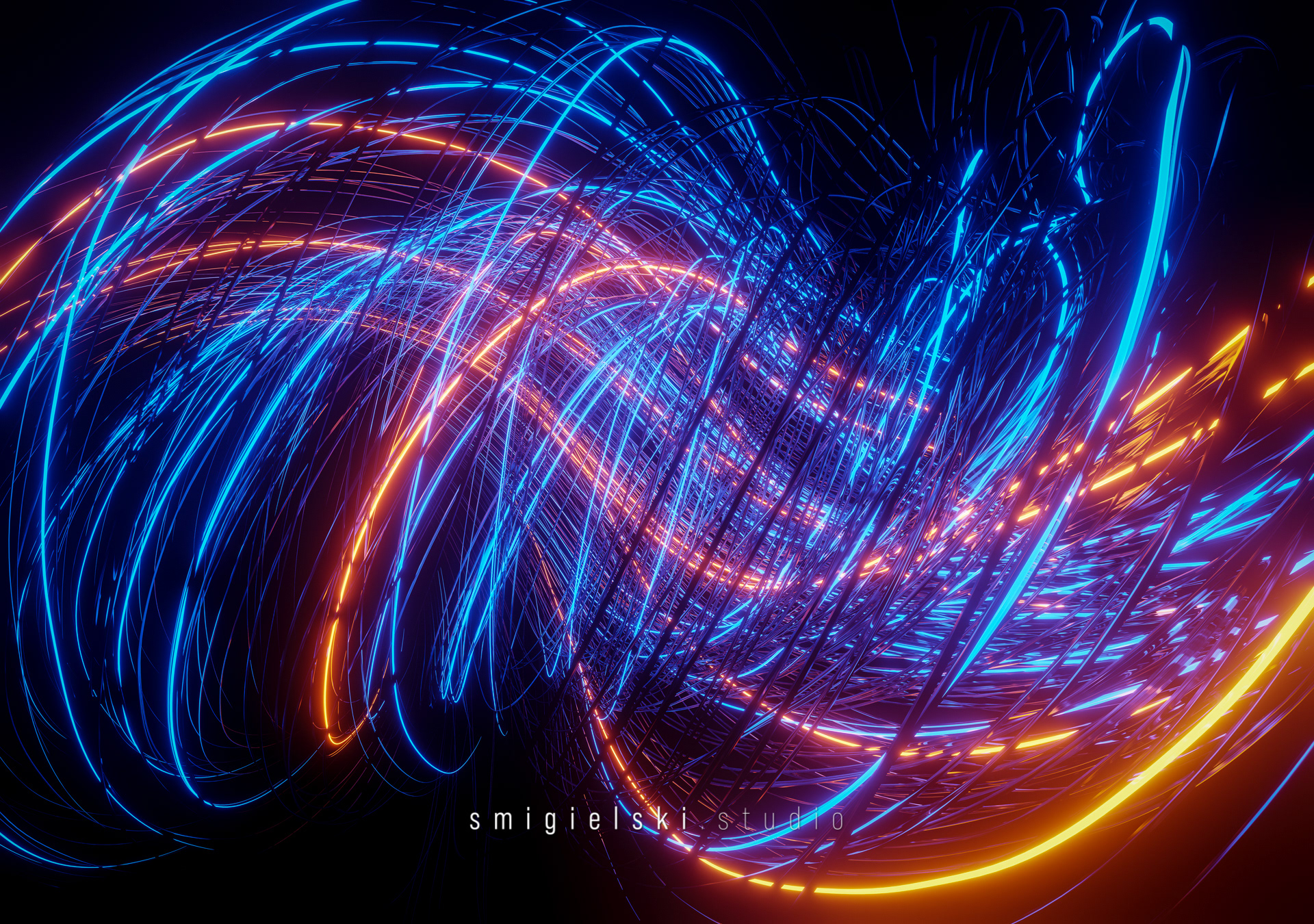 abstract background with colorful curves