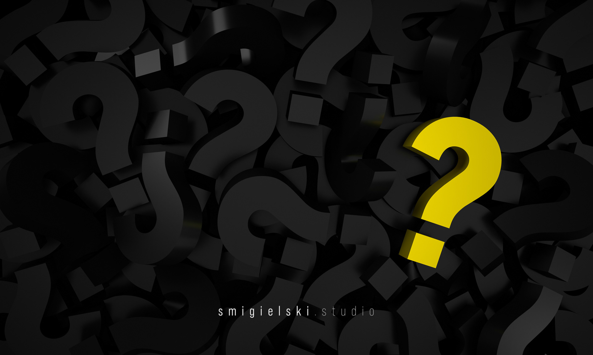3D question mark background