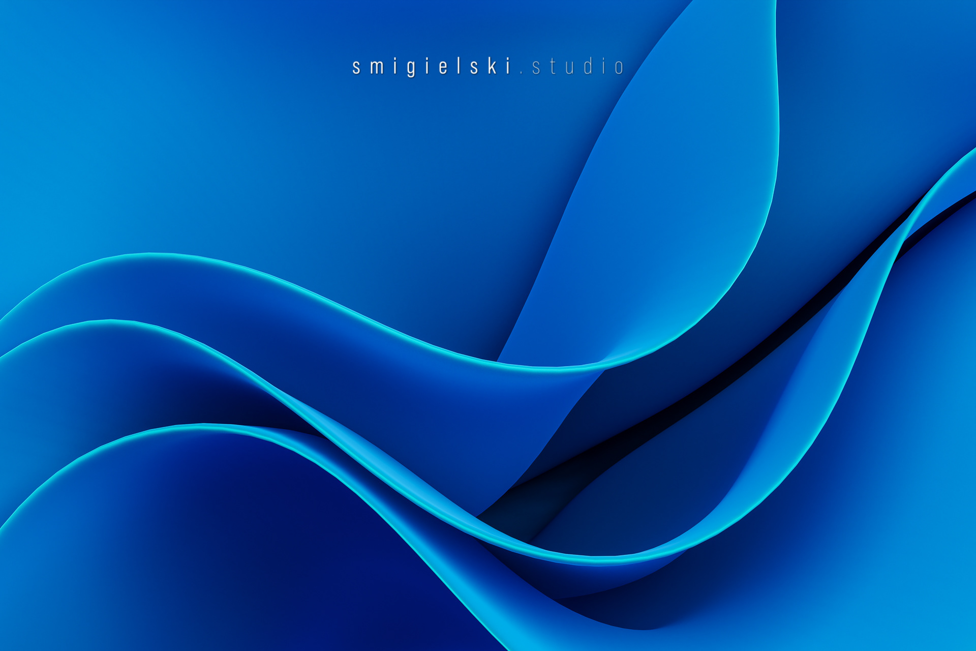 3D blue folded abstract background