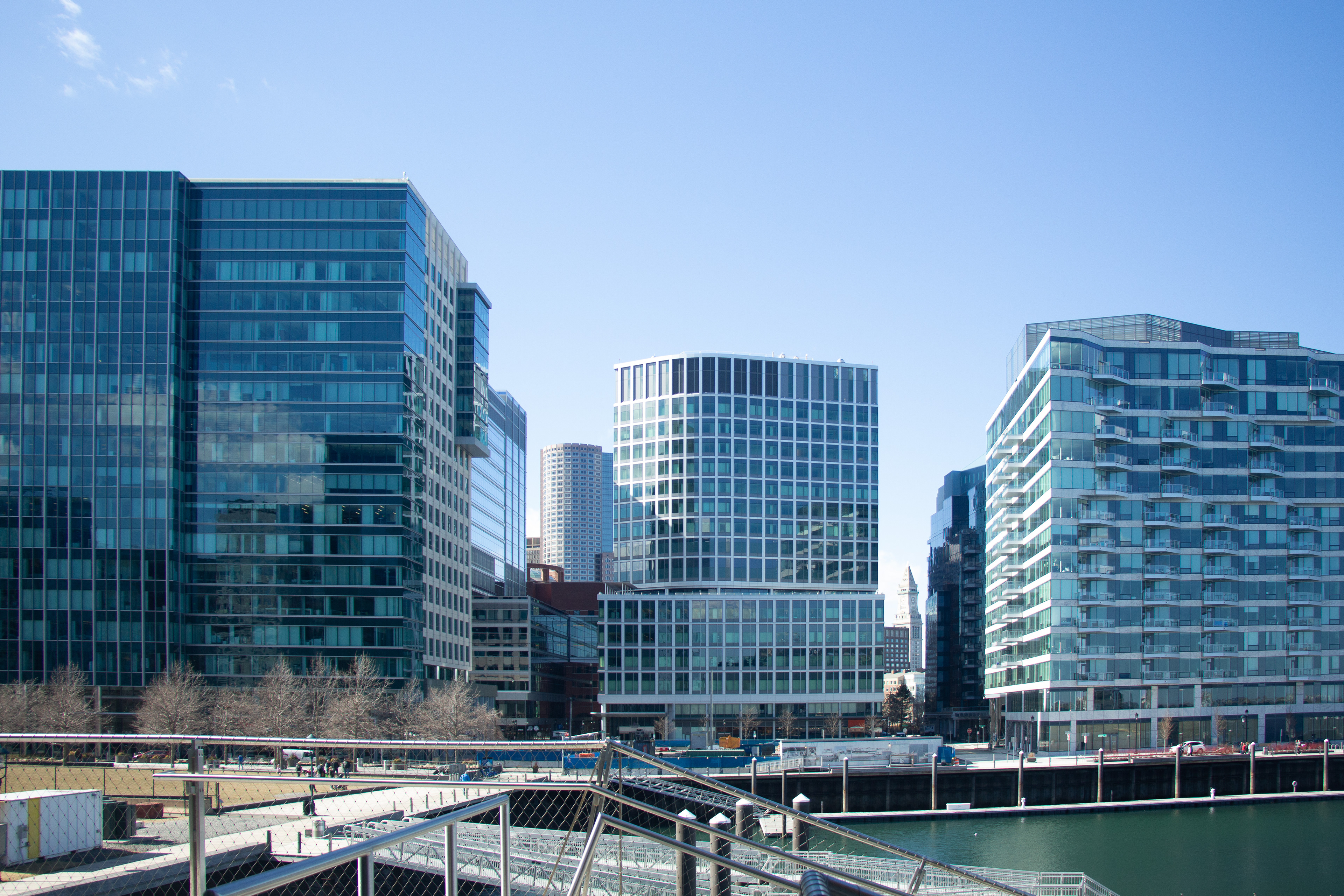 Downtown skyline viewed from the seaport