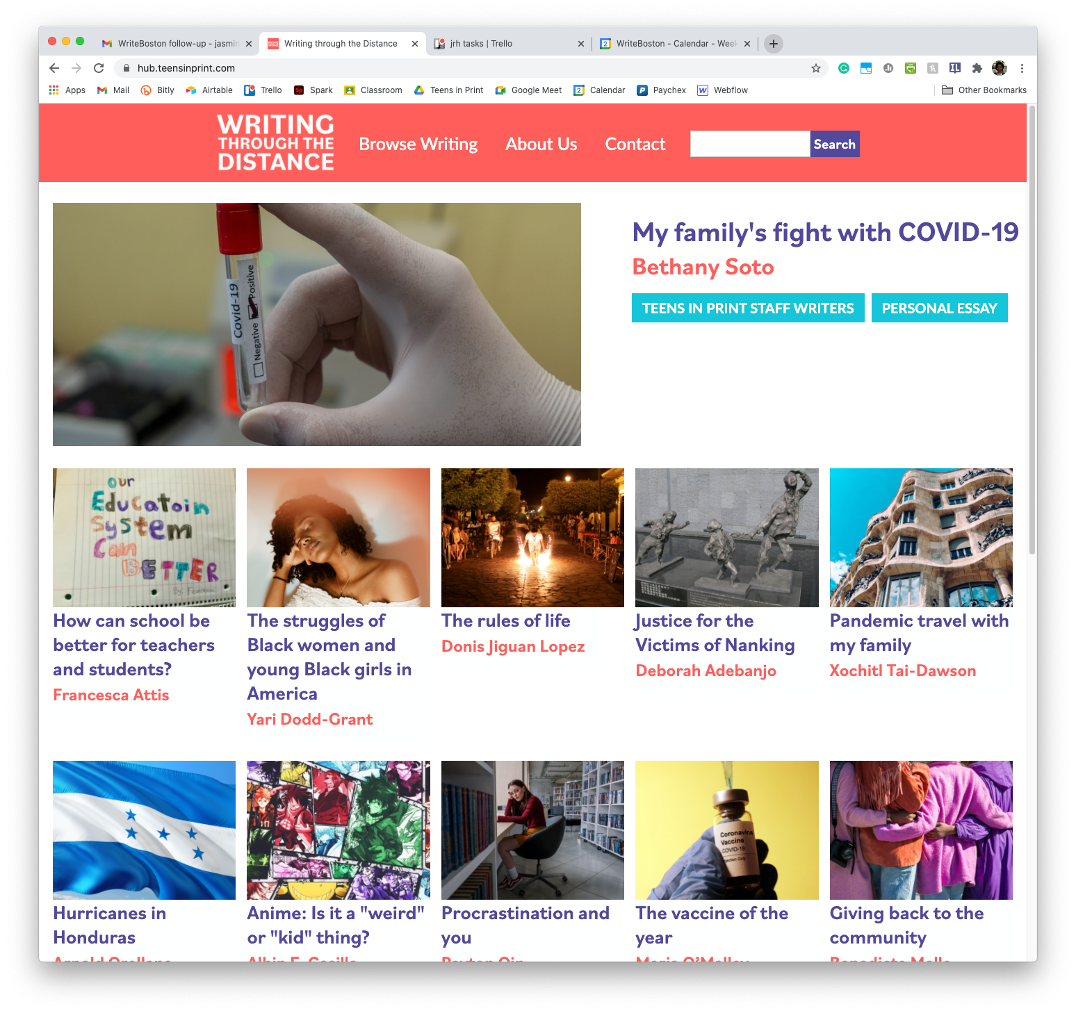 Desktop home page