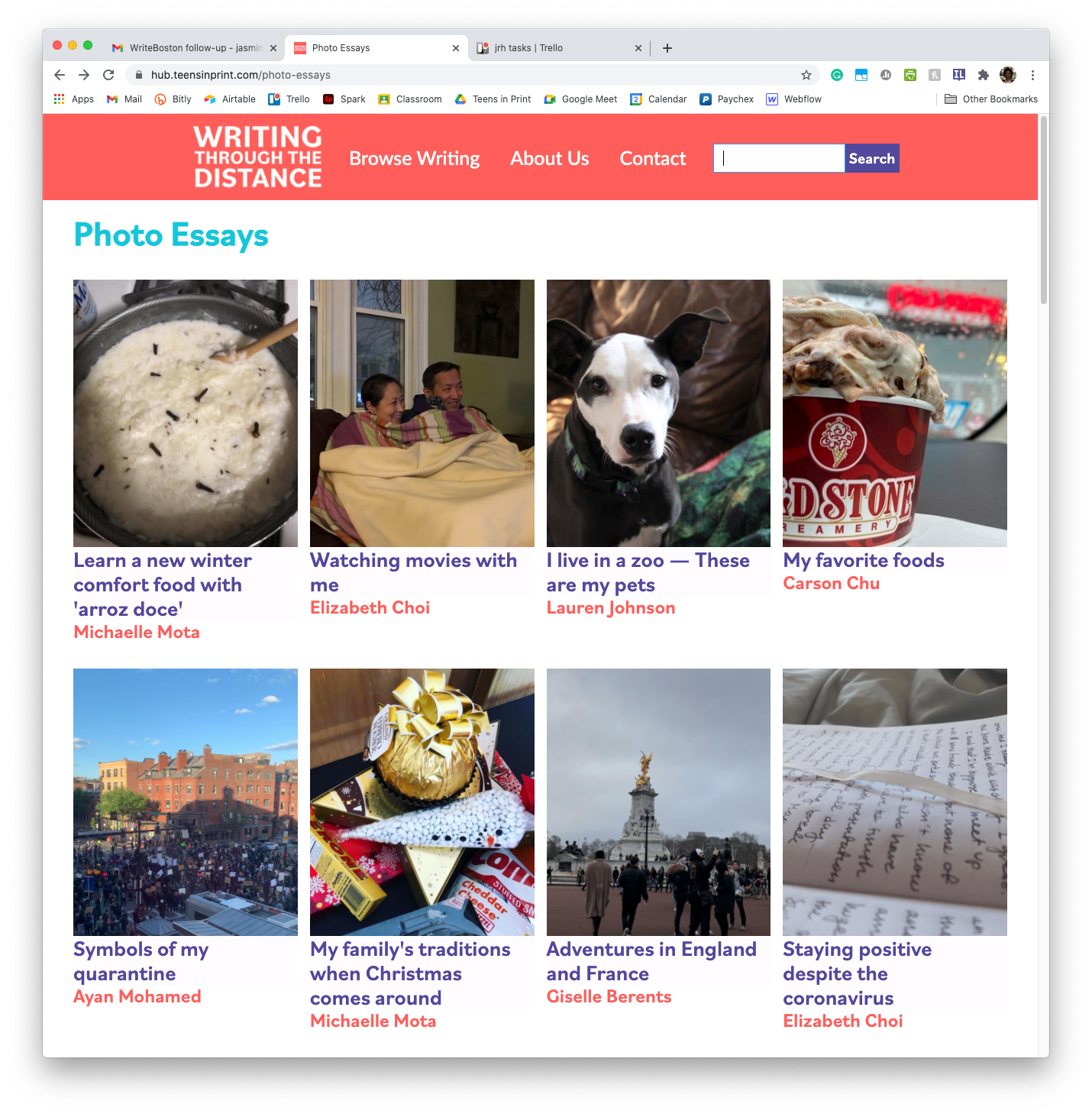 Desktop section page