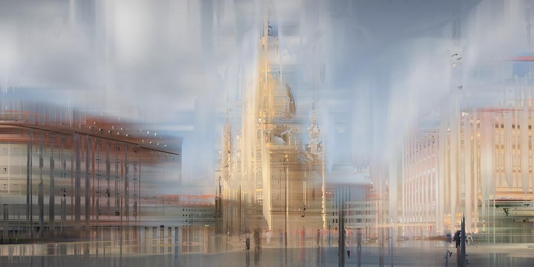 Fotografie und Fotokunst Nicole Holz - Dresden abstrakt: Frauenkirche, Sakralbau am Neumarkt
