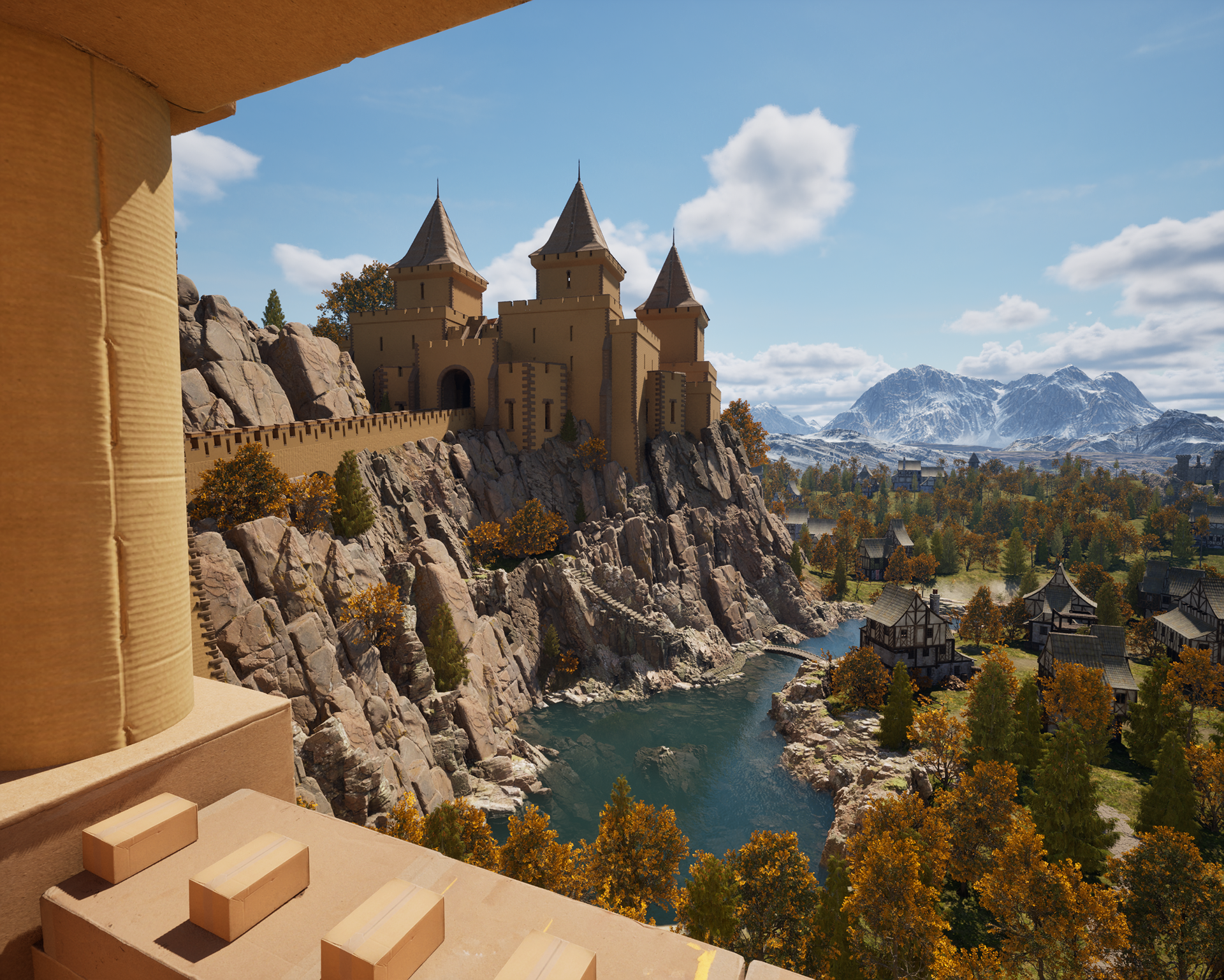 Castle scene, Hayden Hanna and Rachel Barner, Forrest map from Fab marketplace, Unreal Engine 5.4