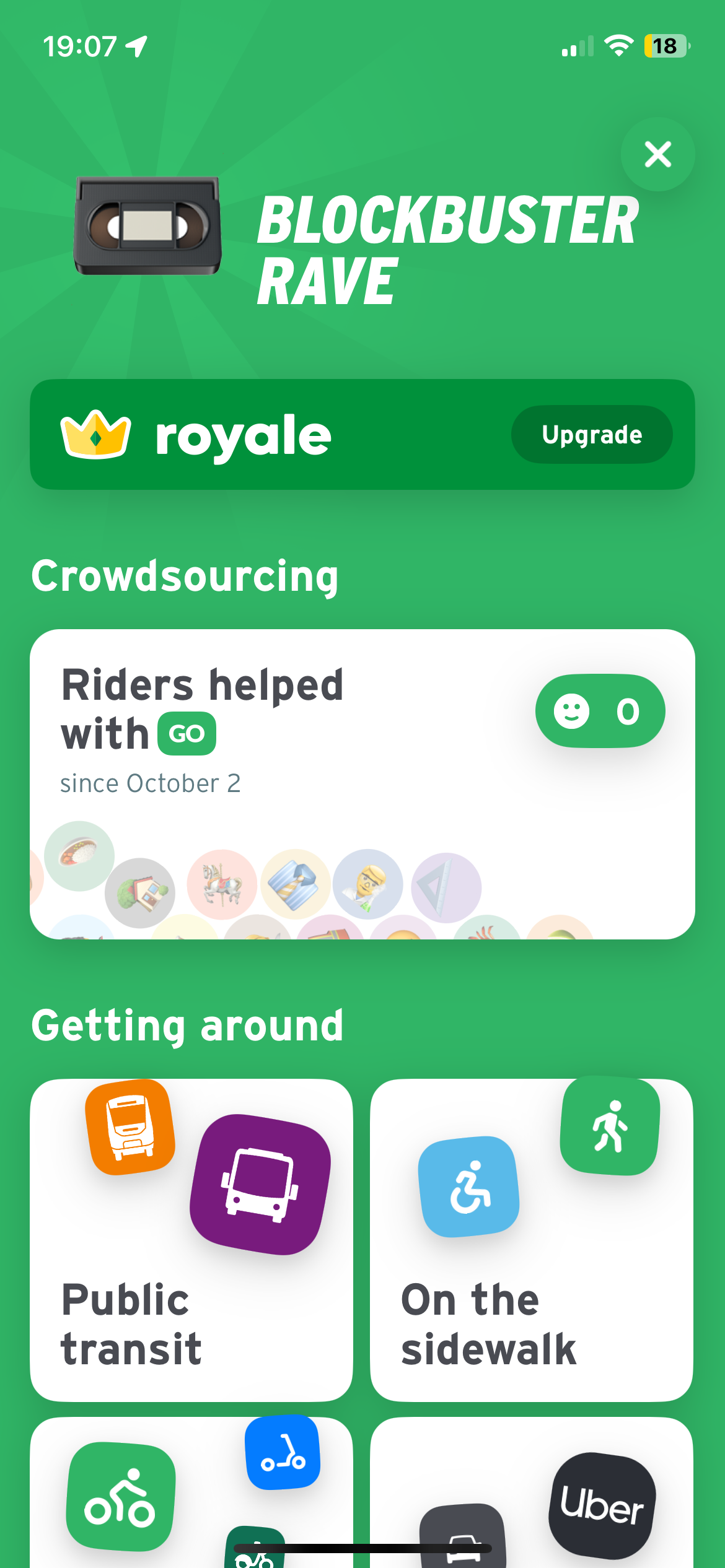 Settings/profile page